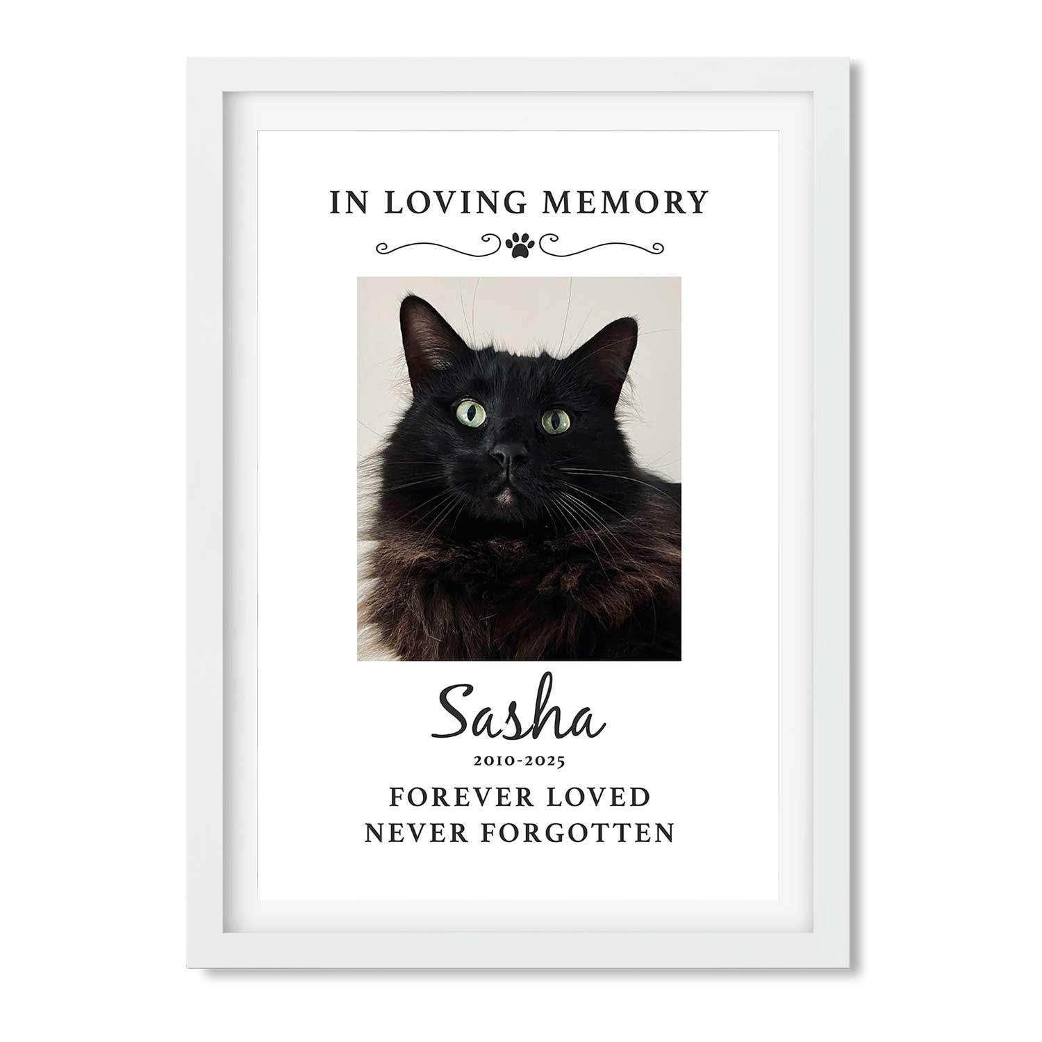 In Loving Memory of (Cat Name) Memorial Print