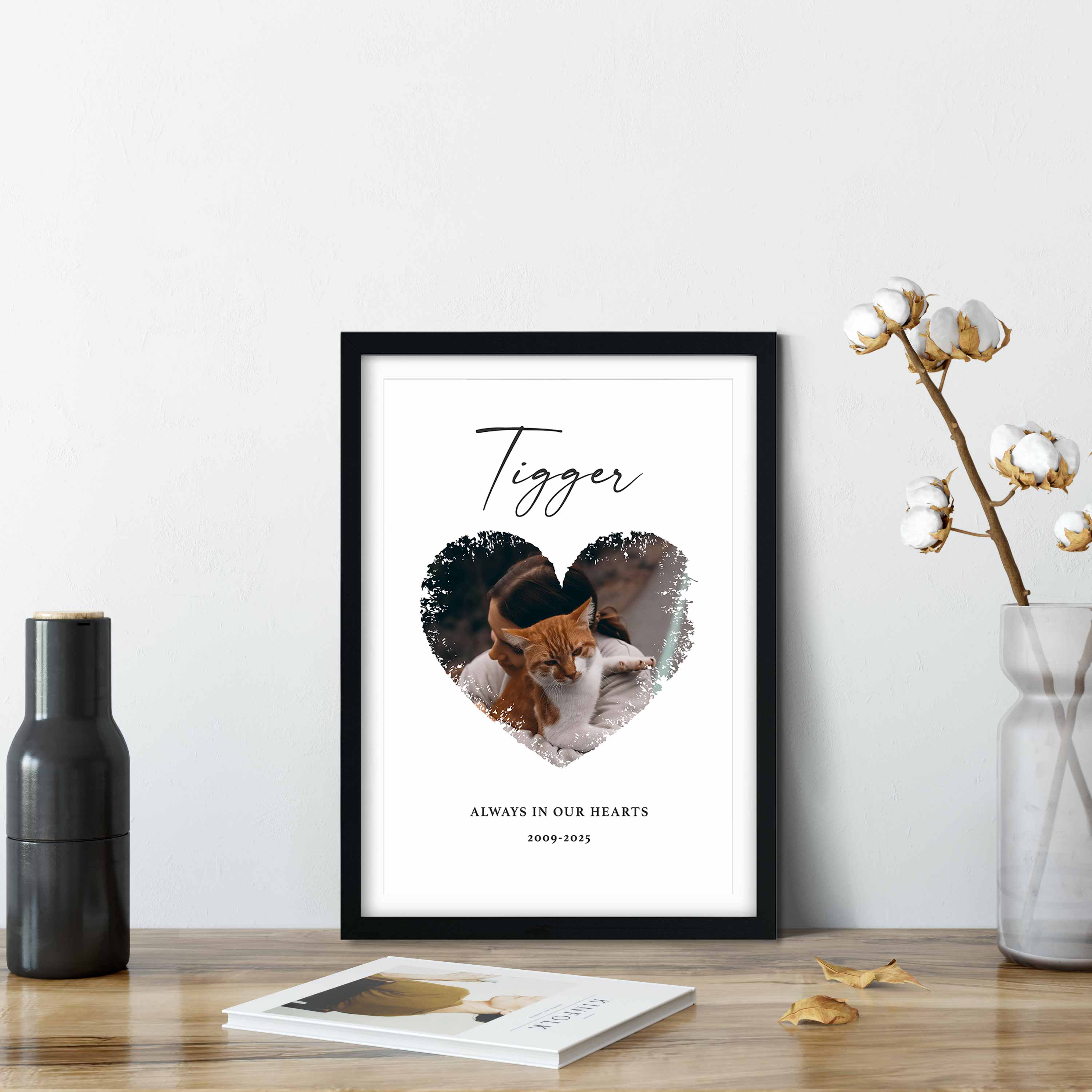 Always In Our Hearts Cat Memorial Print