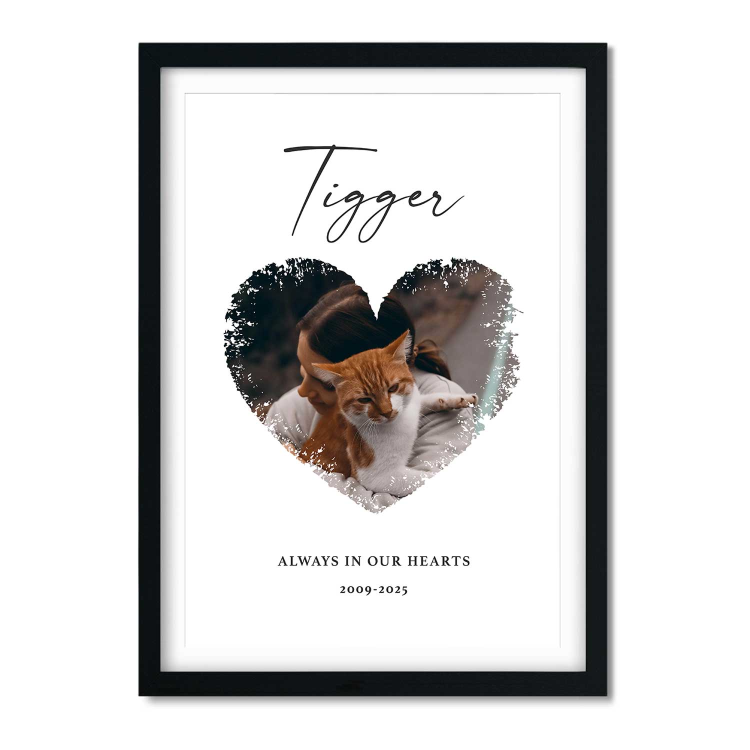 Always In Our Hearts Cat Memorial Print