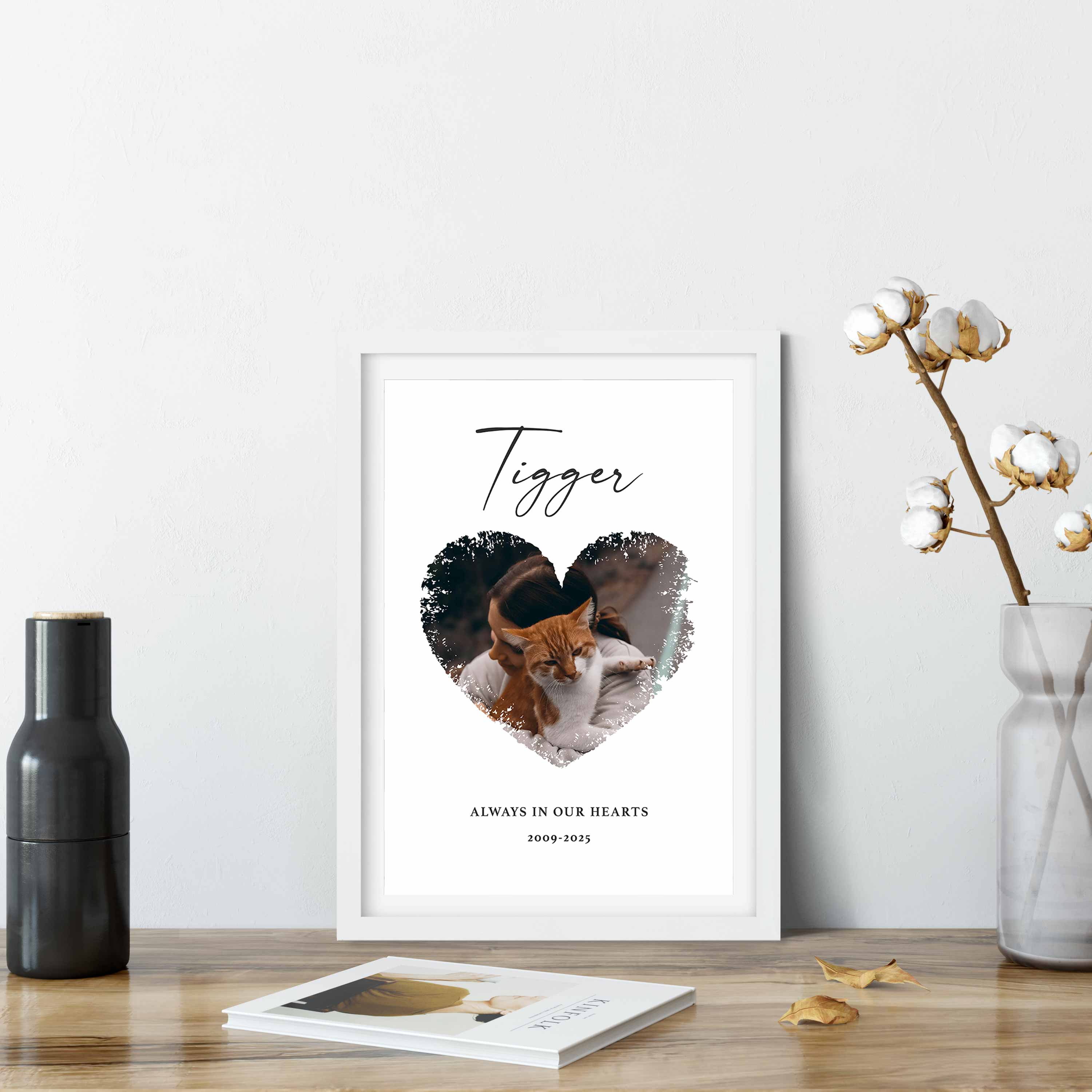 Always In Our Hearts Cat Memorial Print