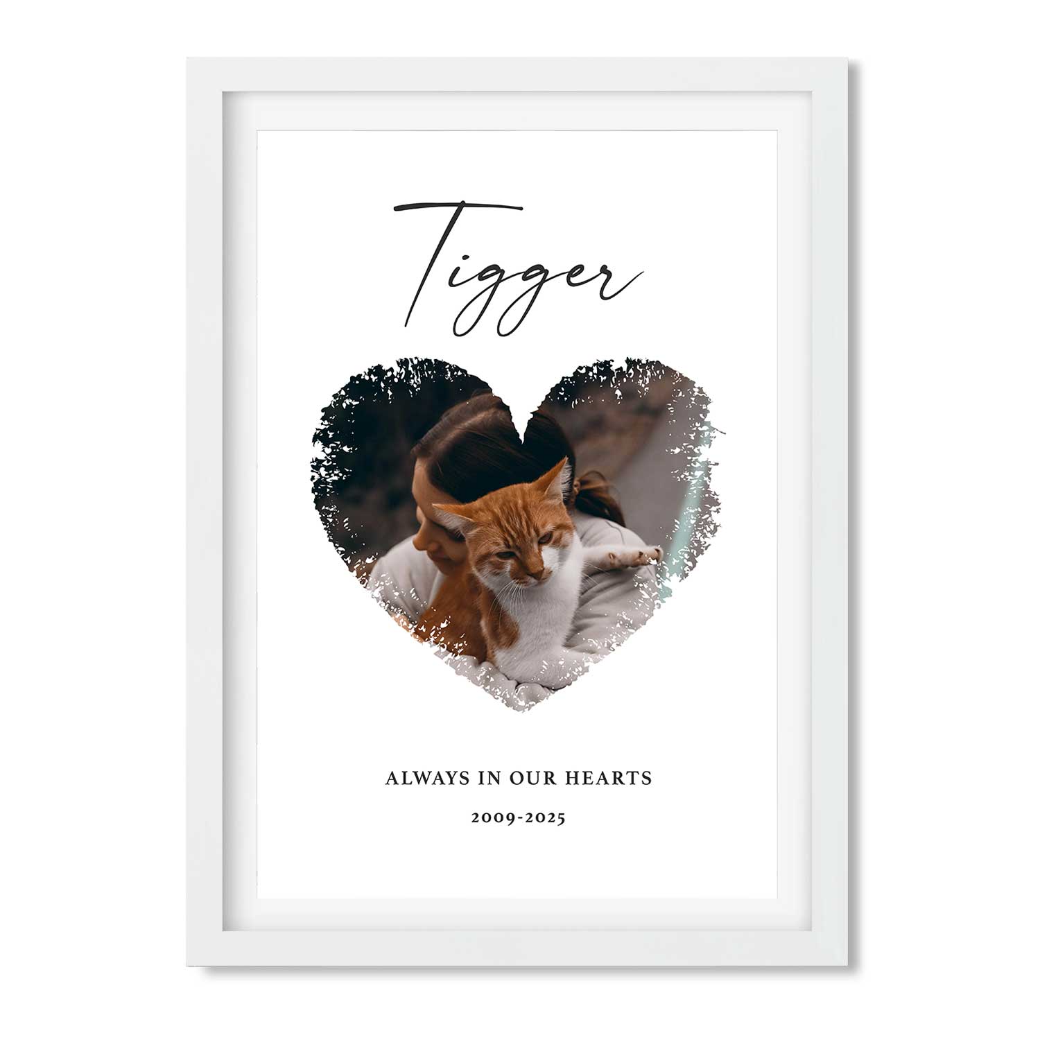 Always In Our Hearts Cat Memorial Print