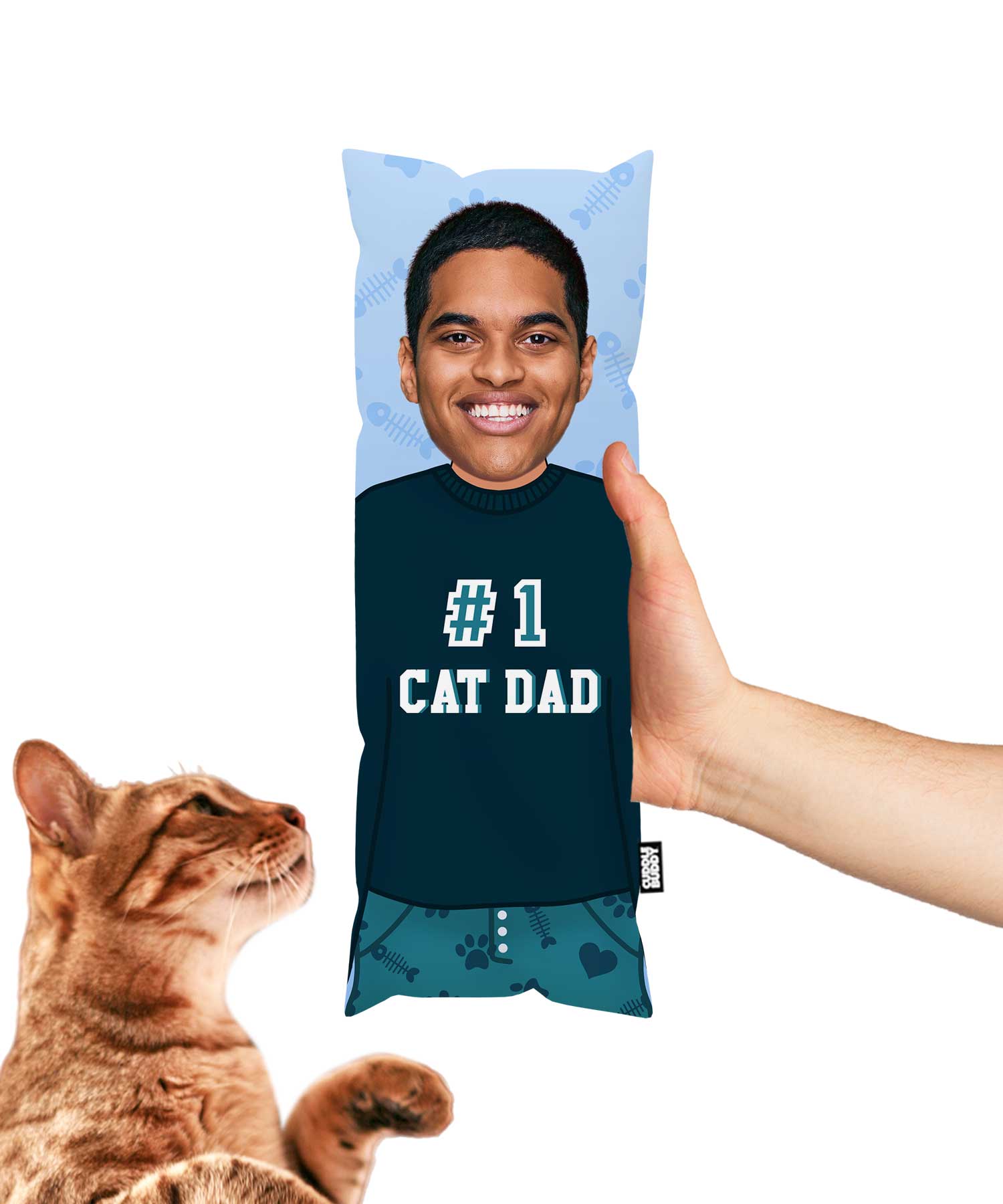 Number 1 Cat Dad Toy Pillow