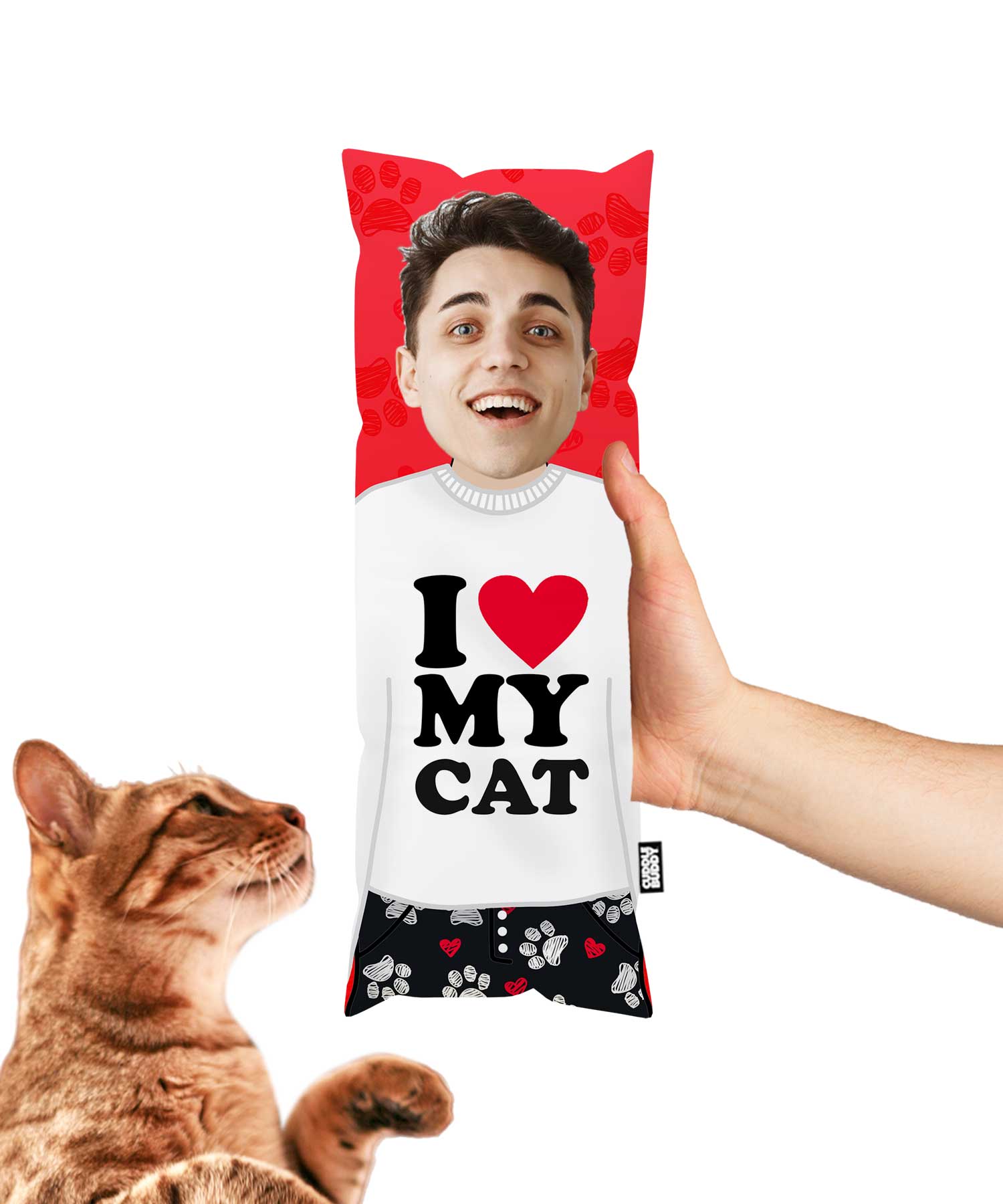 I Love My Cat Toy Pillow