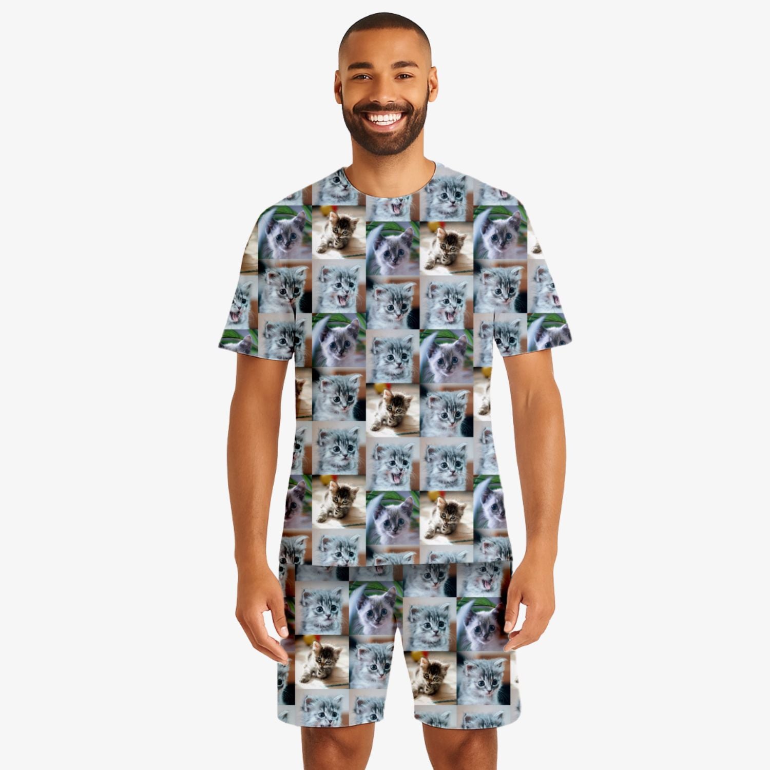 Men's Photo Collage PJs - Shorts Set