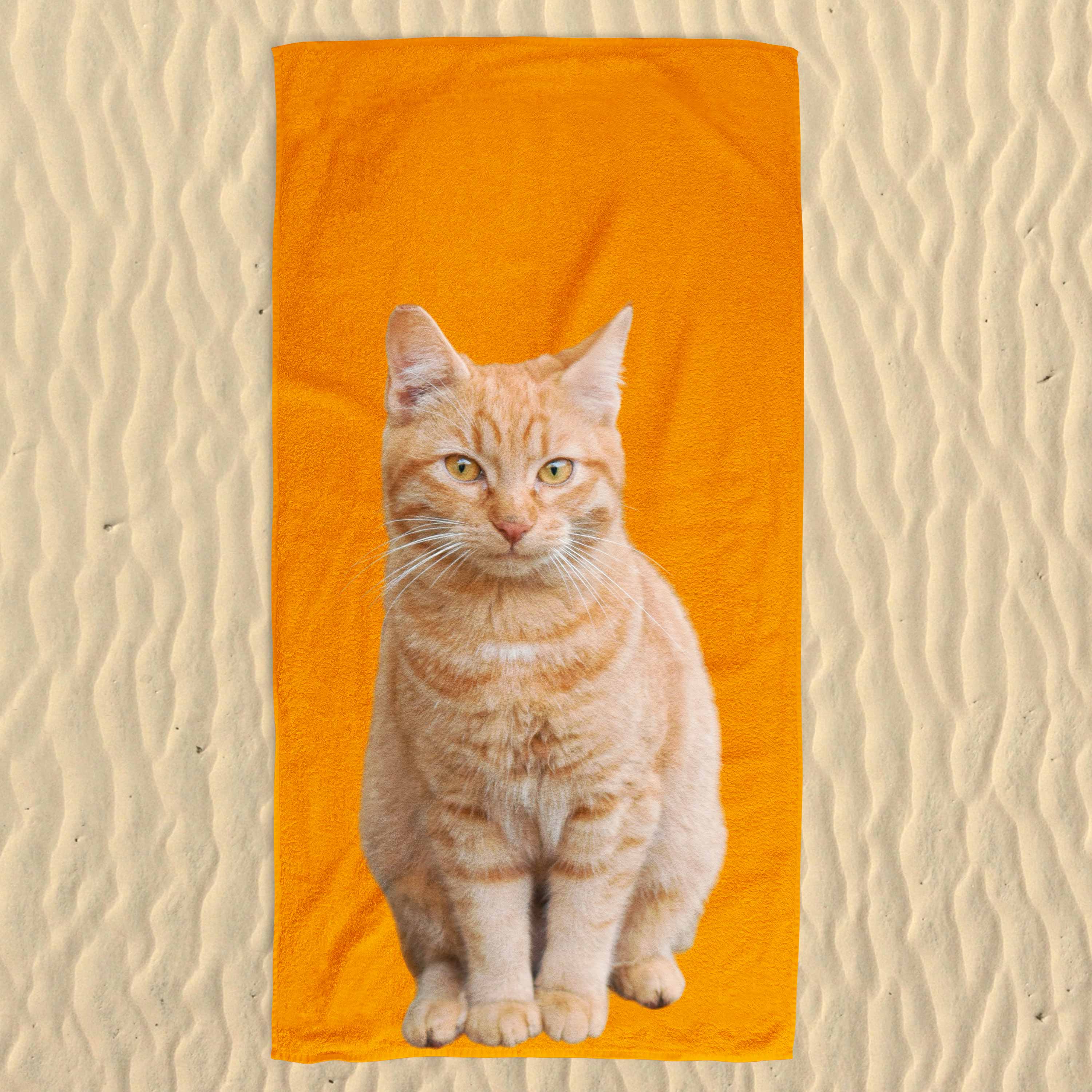 Your Cat Colour Background Beach Towel