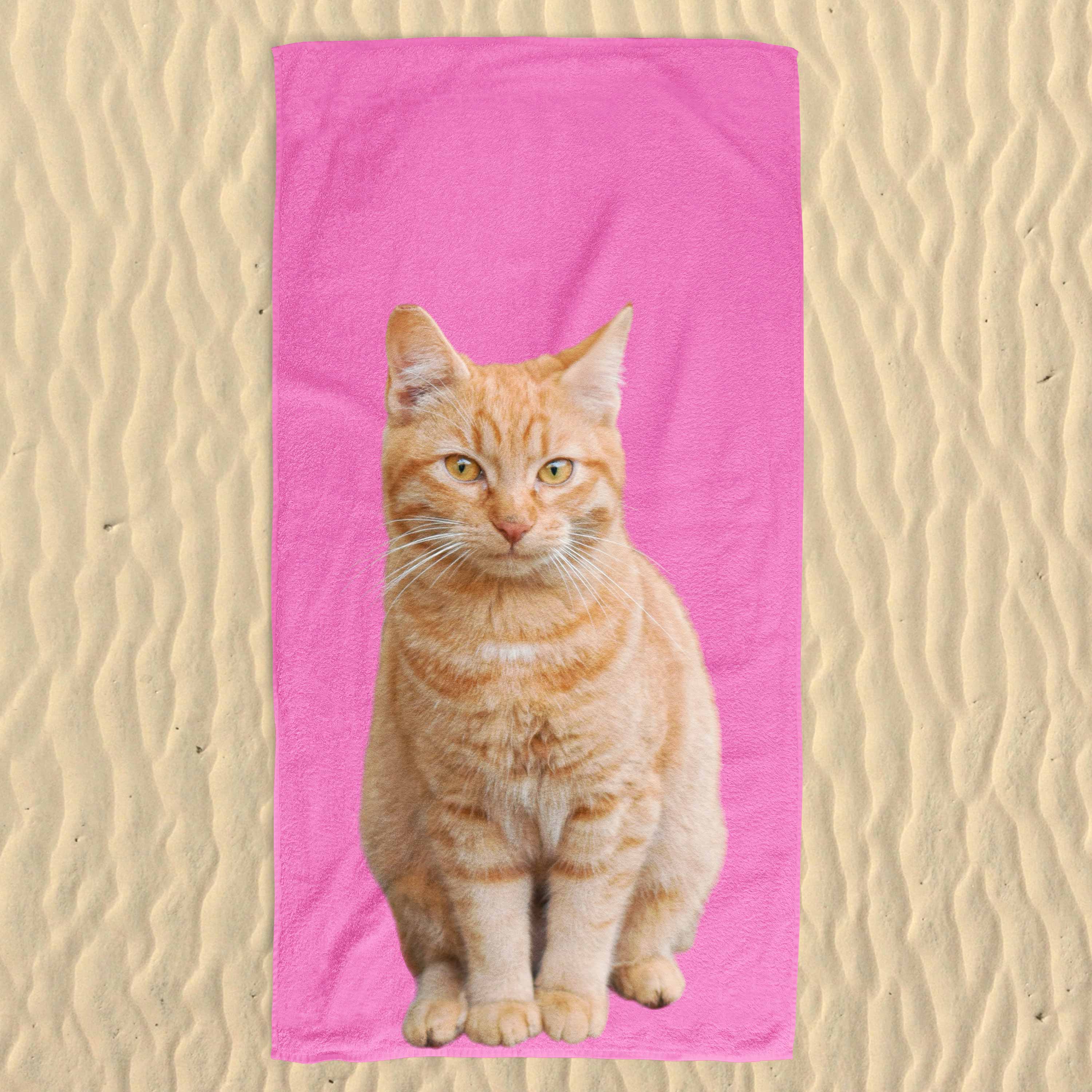 Your Cat Colour Background Beach Towel