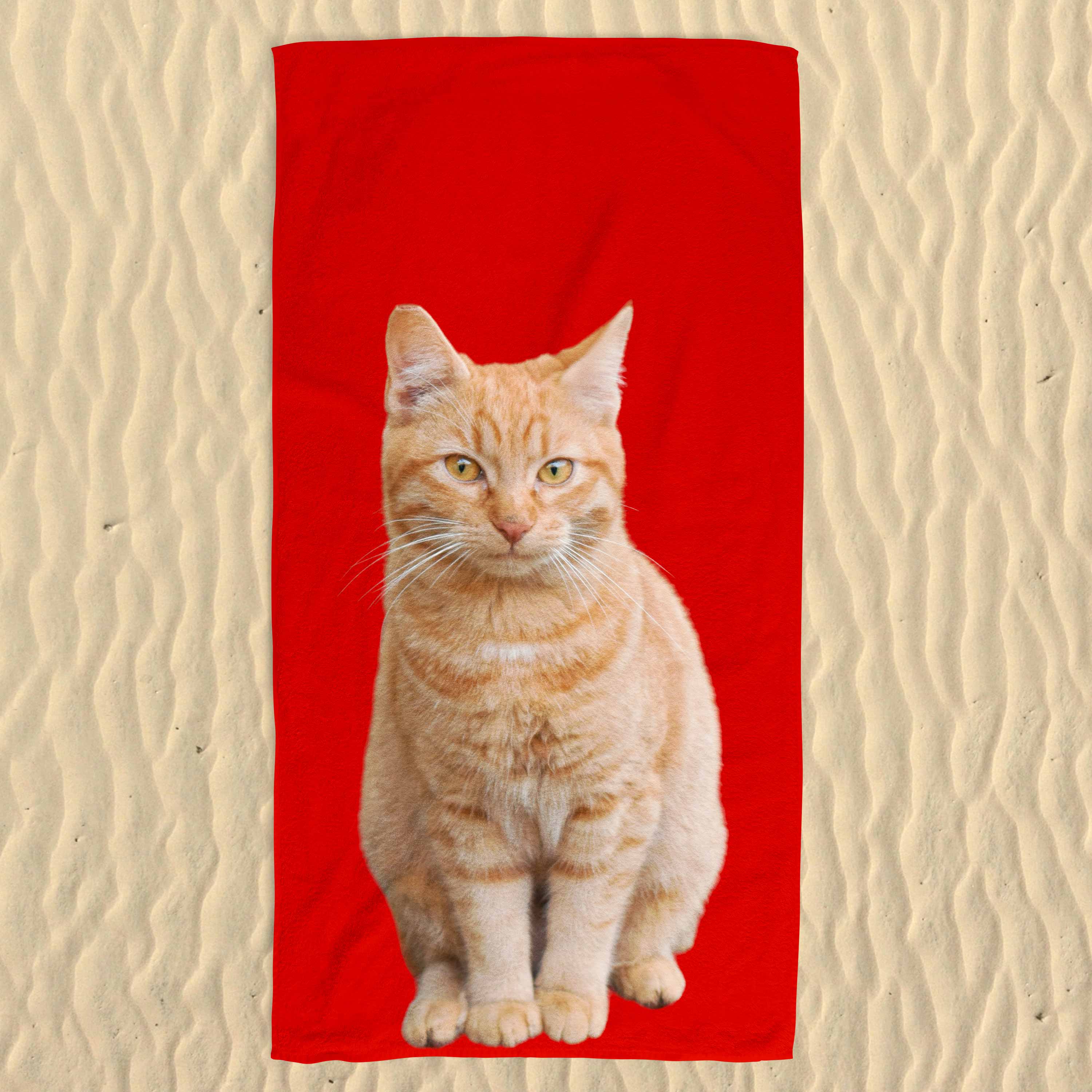Your Cat Colour Background Beach Towel