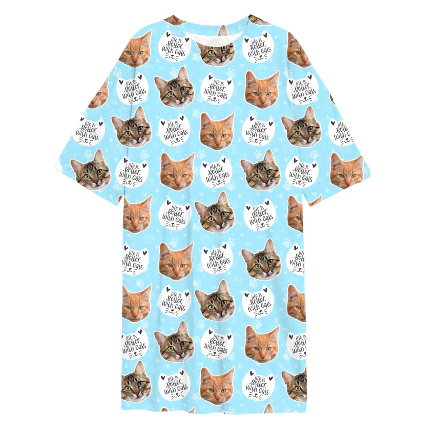 Life Is Better With Cats Custom Sleep Tee