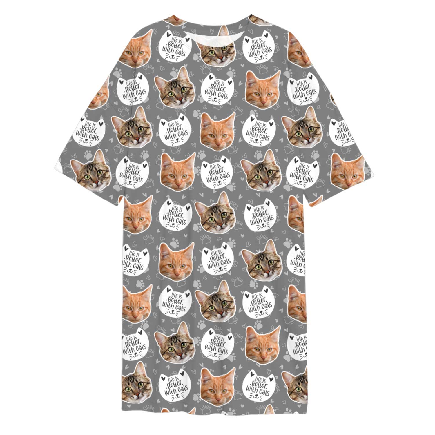 Life Is Better With Cats Custom Sleep Tee