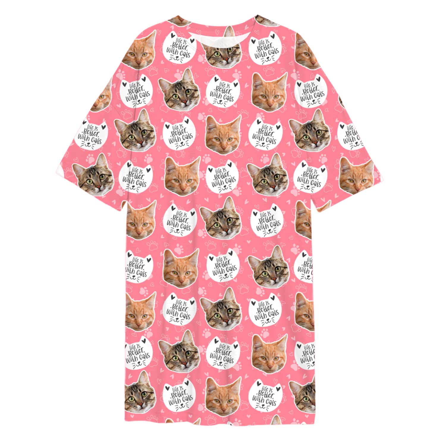 Life Is Better With Cats Custom Sleep Tee