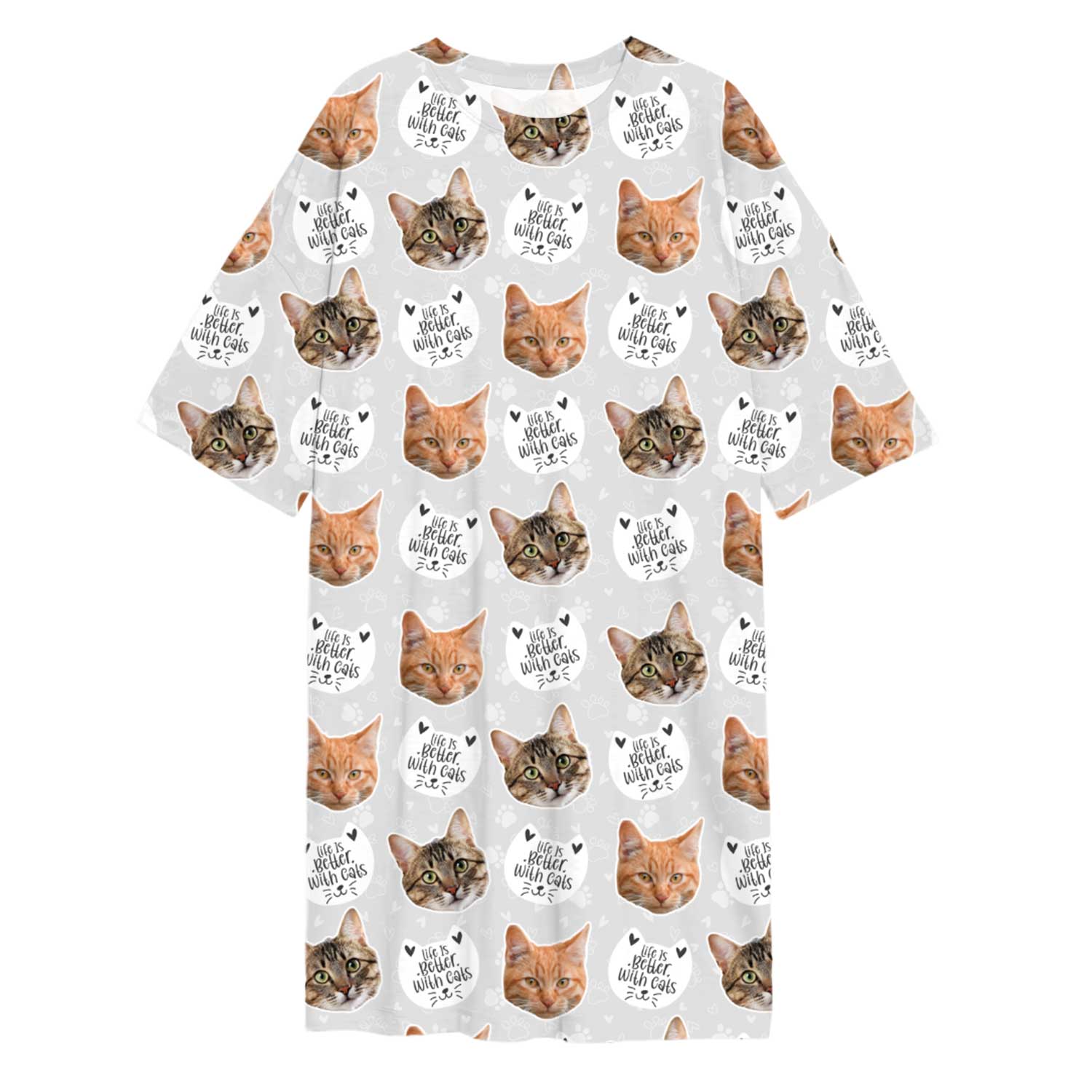 Life Is Better With Cats Custom Sleep Tee