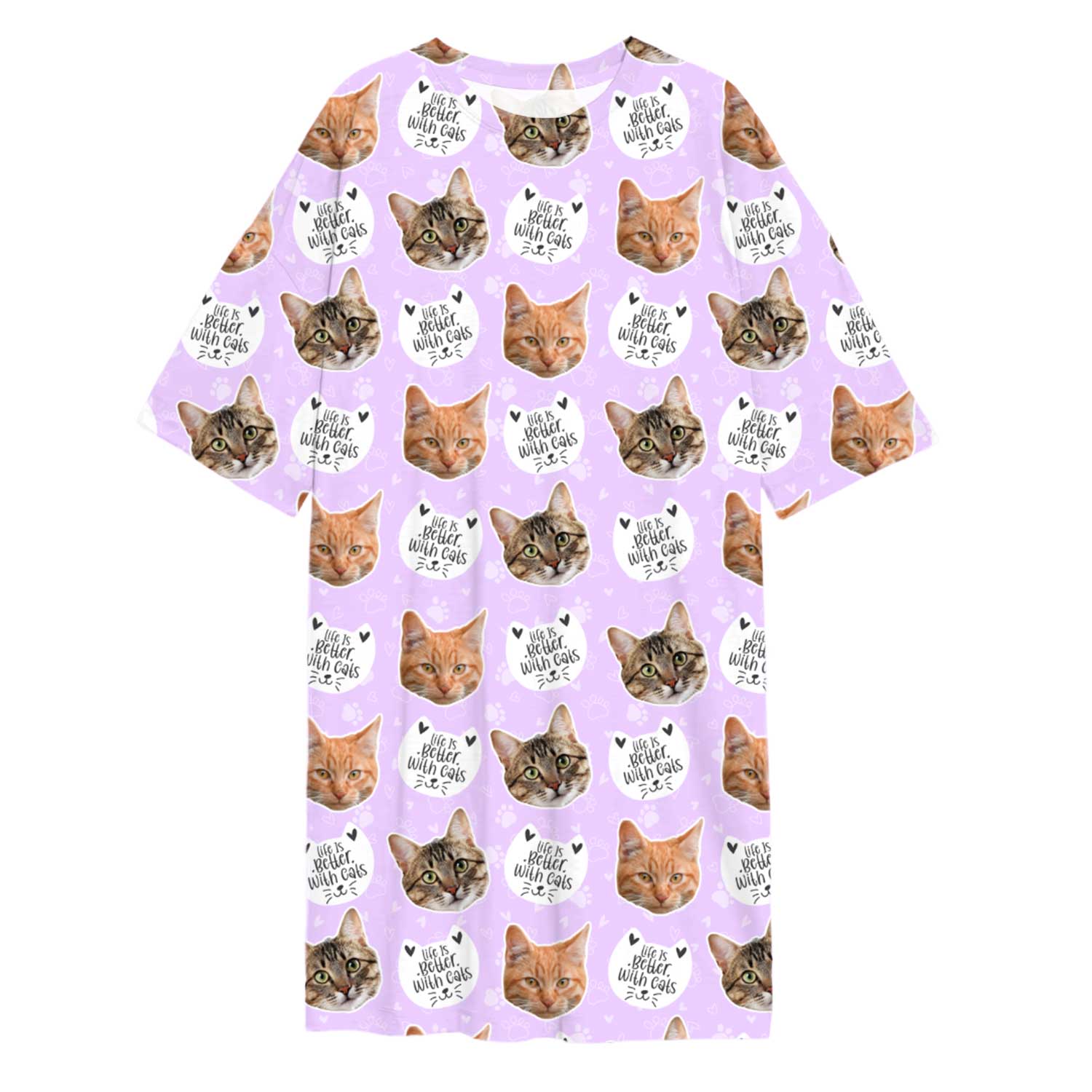 Life Is Better With Cats Custom Sleep Tee