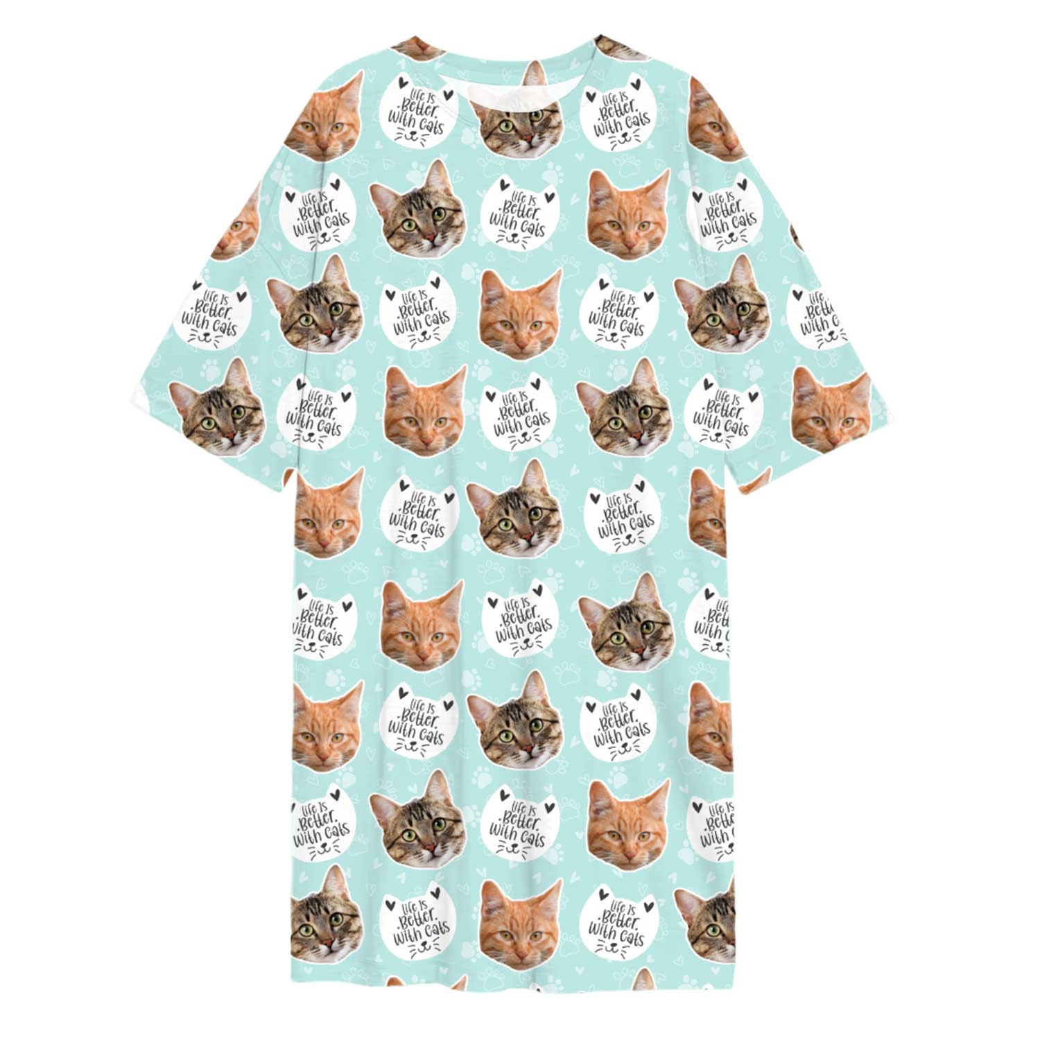 Life Is Better With Cats Custom Sleep Tee