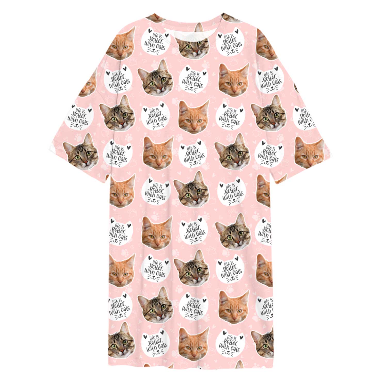 Life Is Better With Cats Custom Sleep Tee