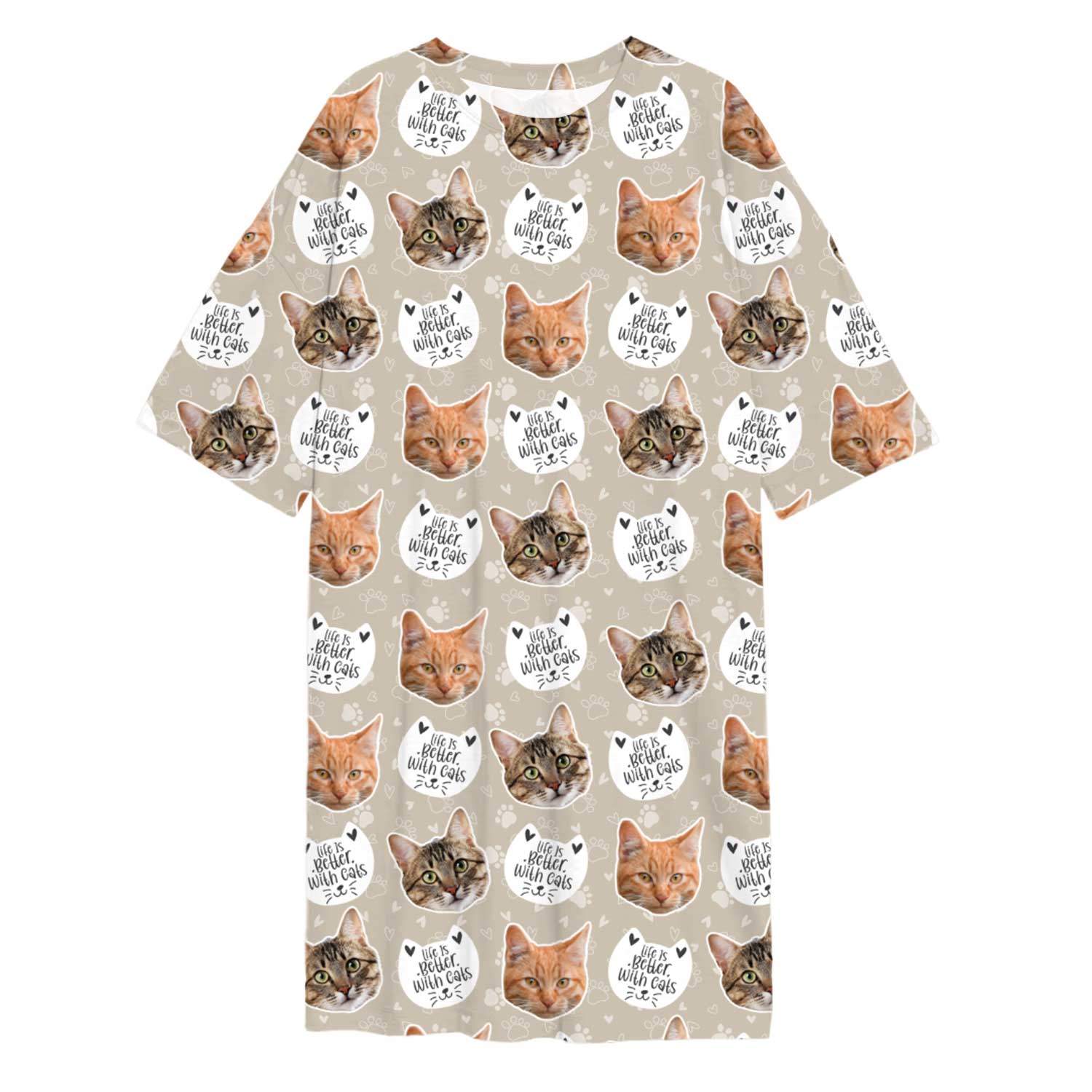 Life Is Better With Cats Custom Sleep Tee