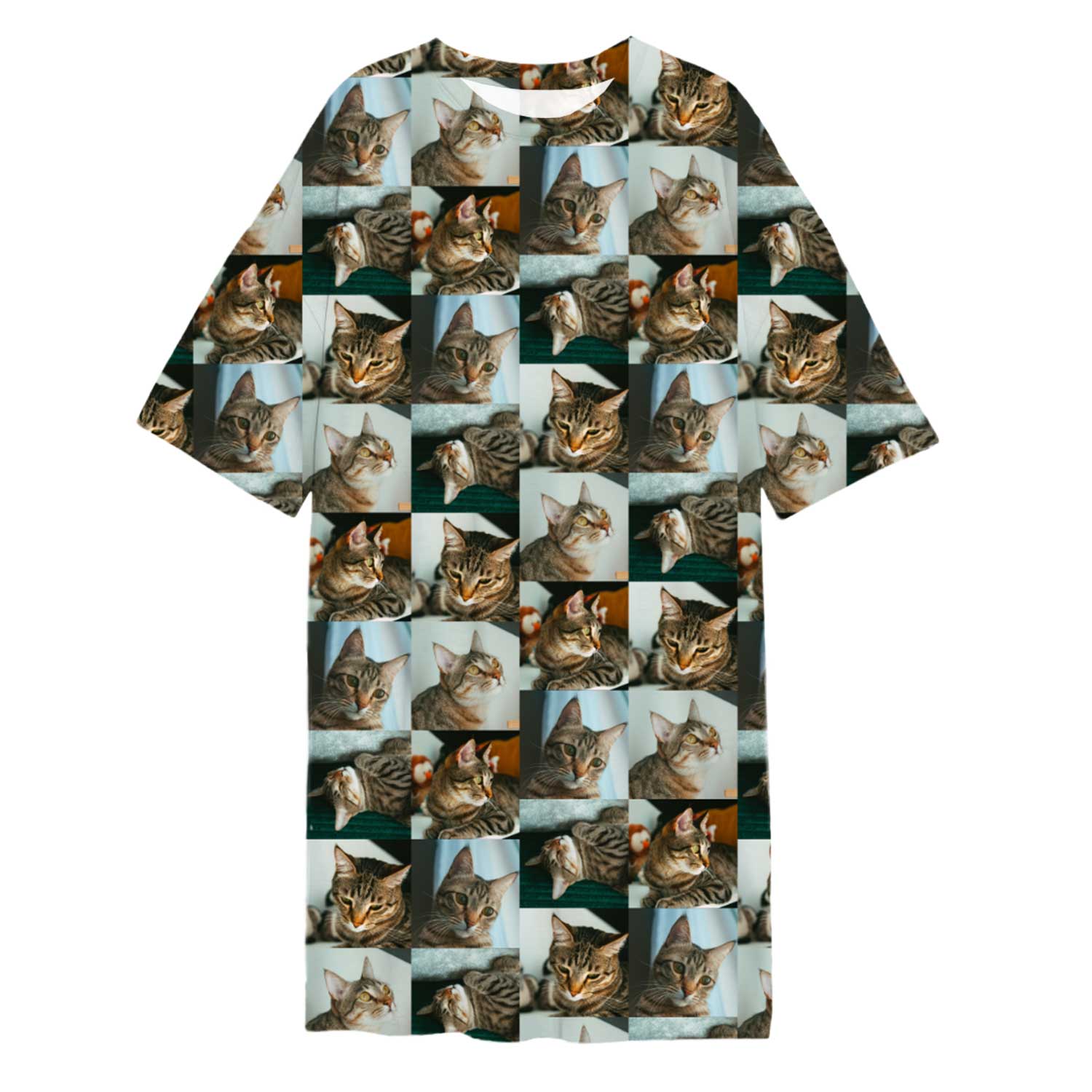 Cat Photo Collage Custom Sleep Tee