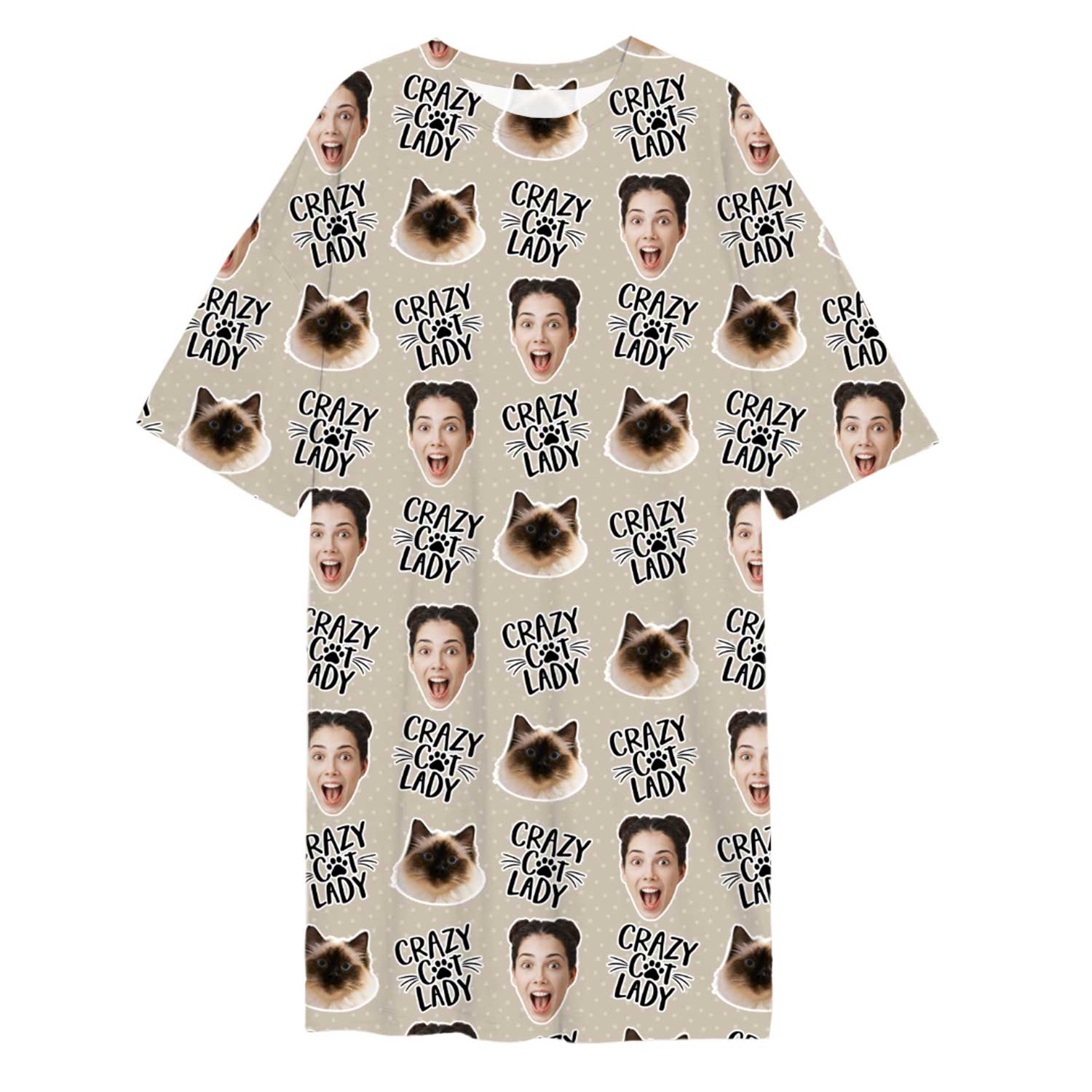 Crazy Cat Lady Custom Sleep Tee