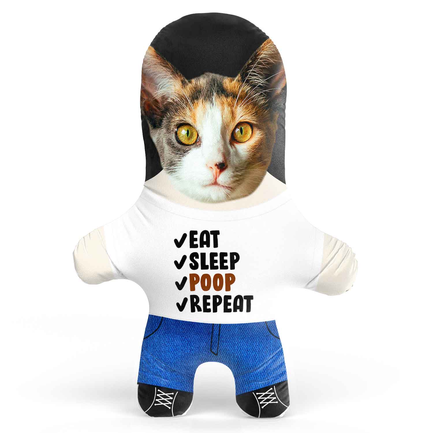 Eat Sleep Poop Repeat Cat Teddy Bear