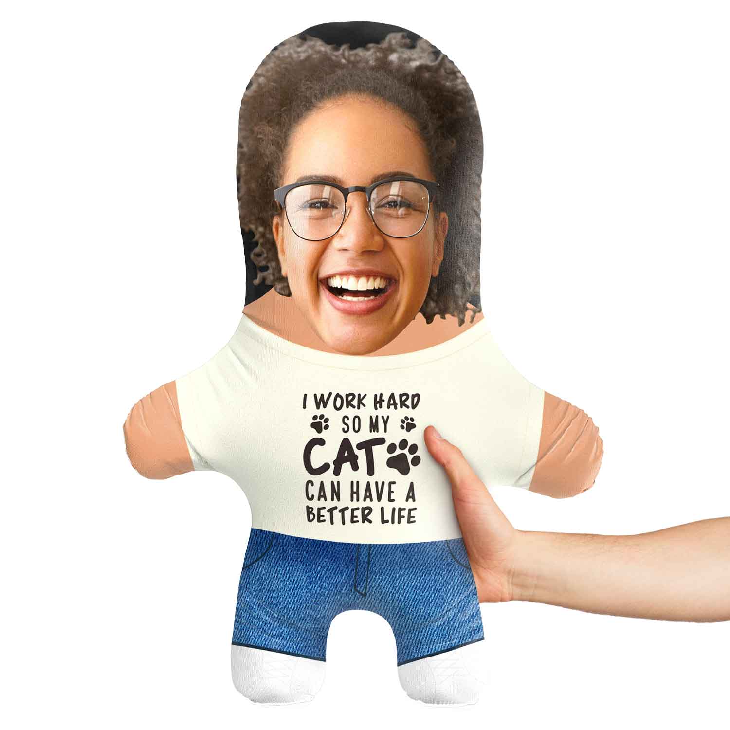 I Work So Hard Cat Teddy Bear