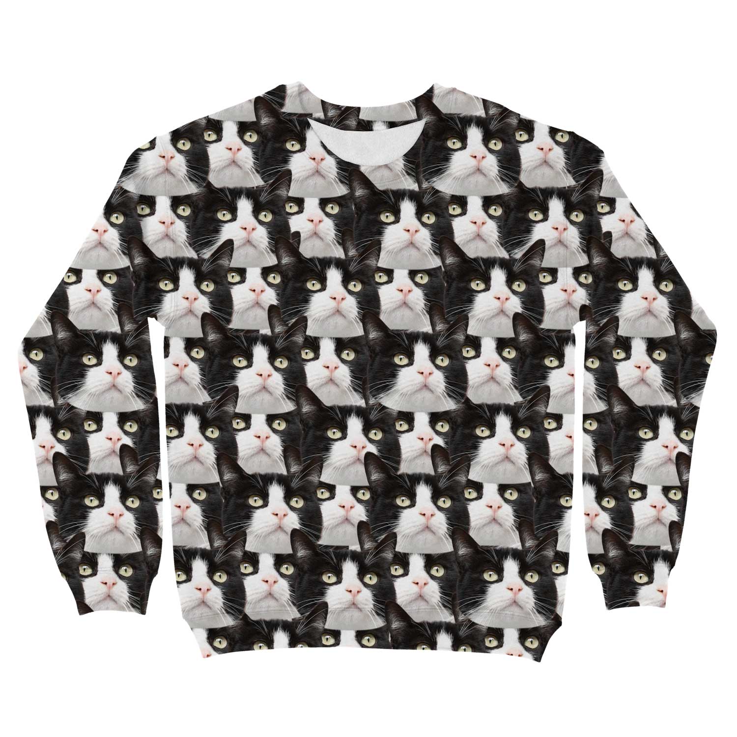 Cat Face Mash Personalised Sweatshirt