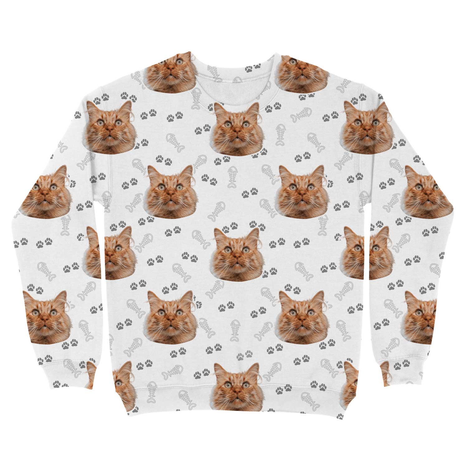 Cat Pattern Personalised Sweatshirt