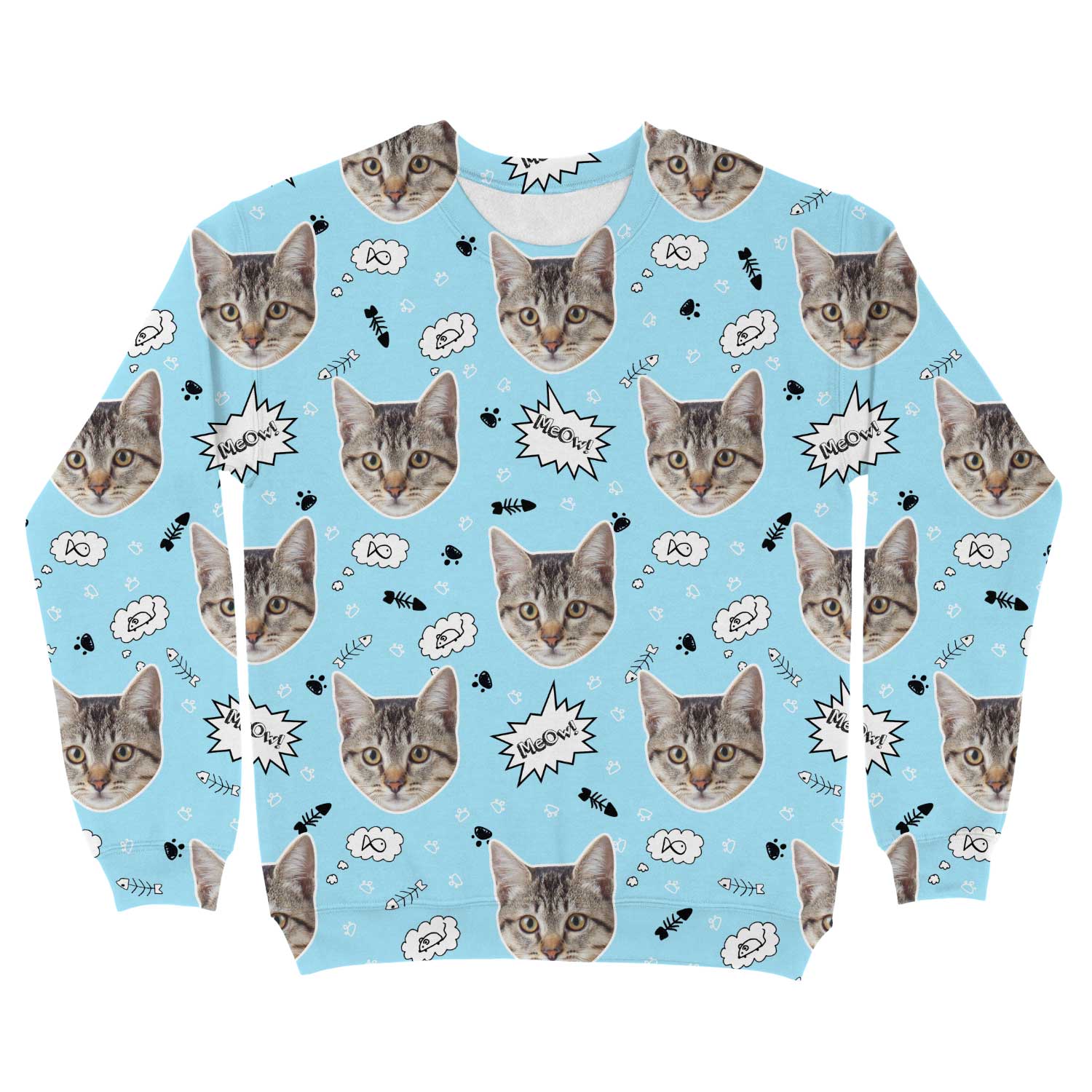 Meow Cat Personalised Sweatshirt