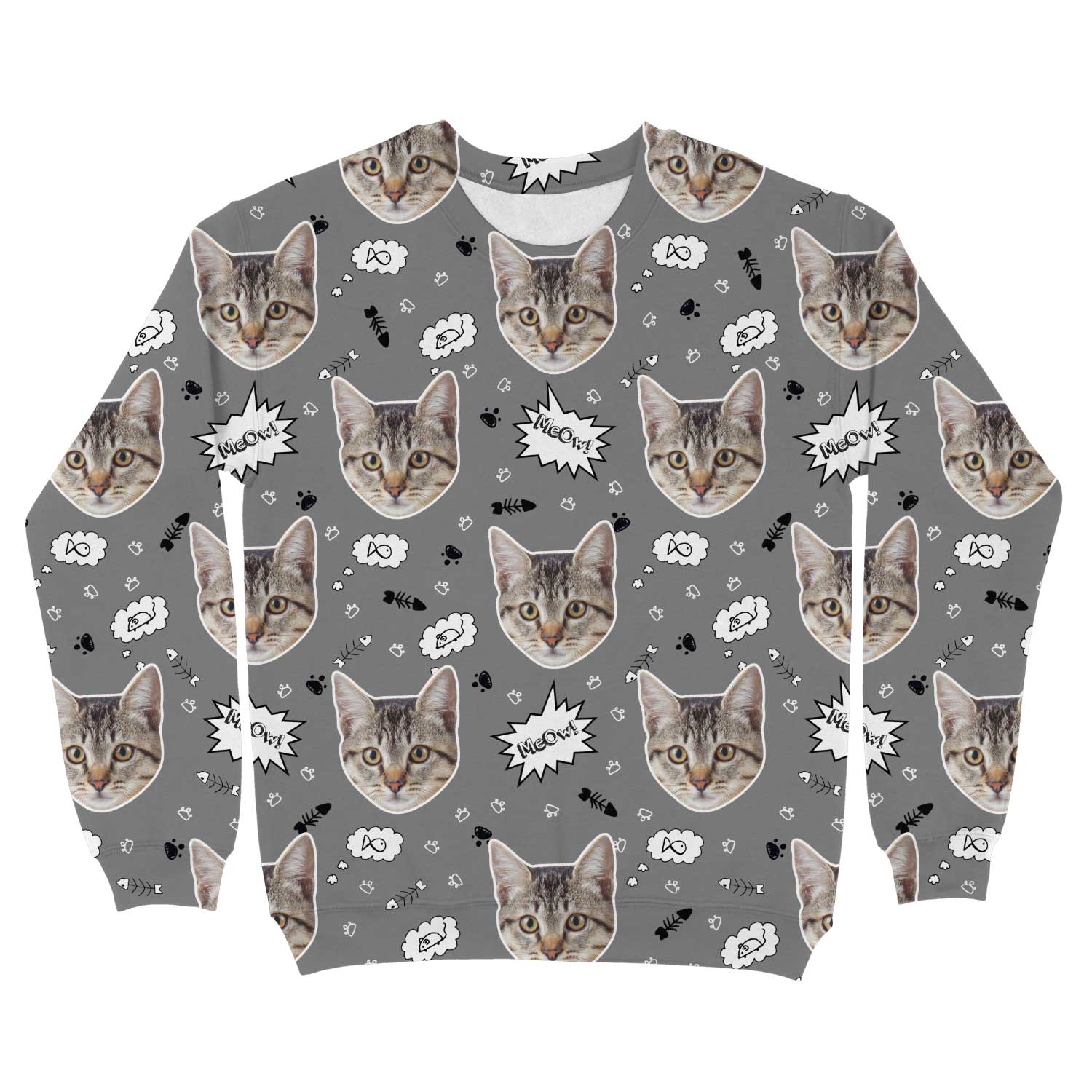 Meow Cat Personalised Sweatshirt