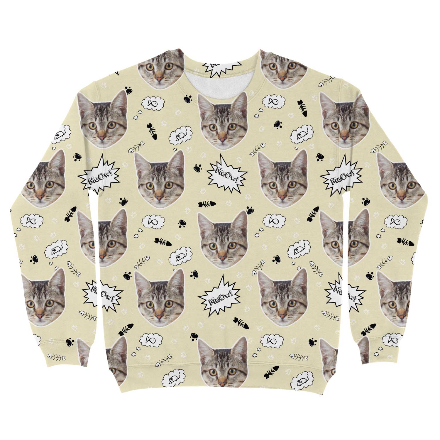 Meow Cat Personalised Sweatshirt