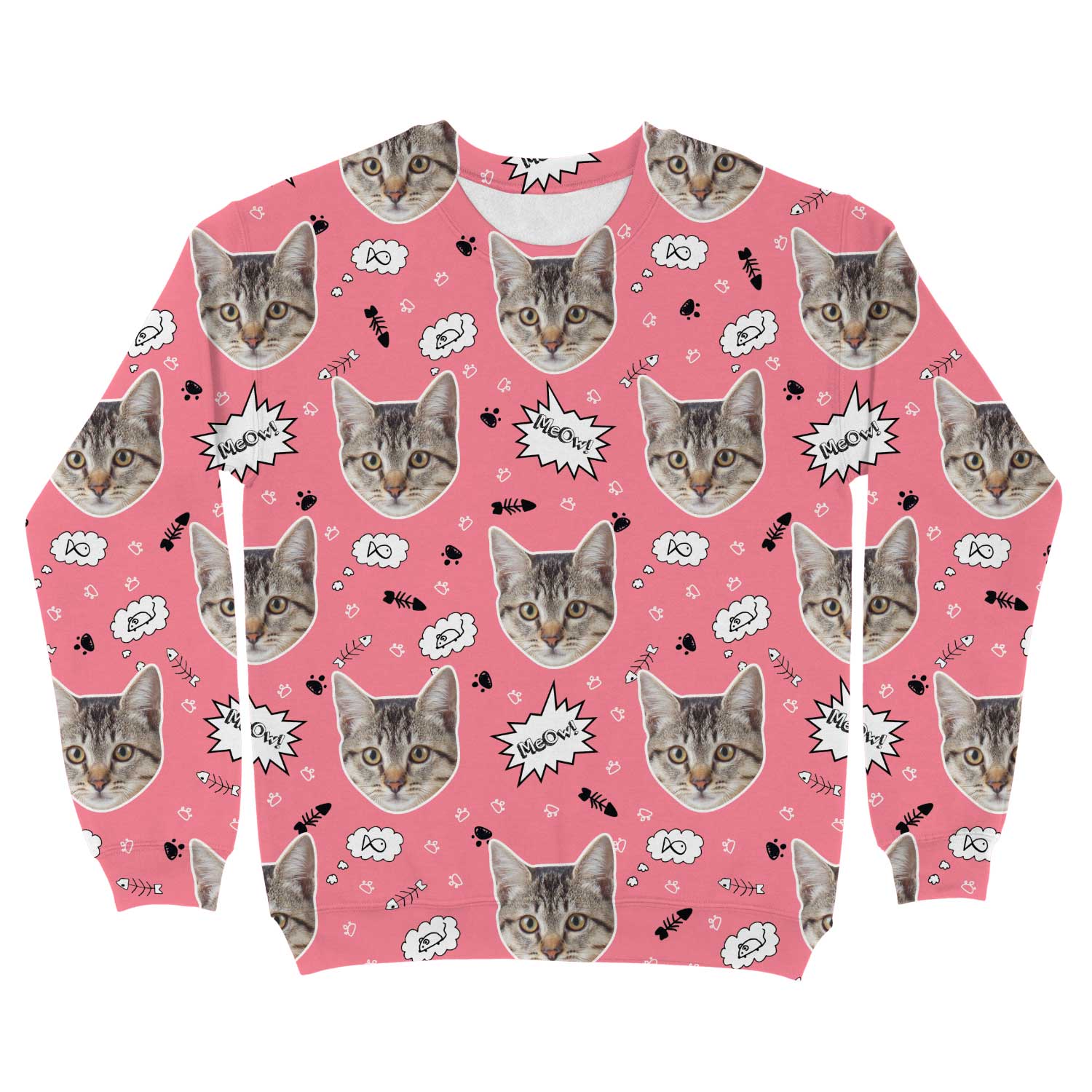 Meow Cat Personalised Sweatshirt