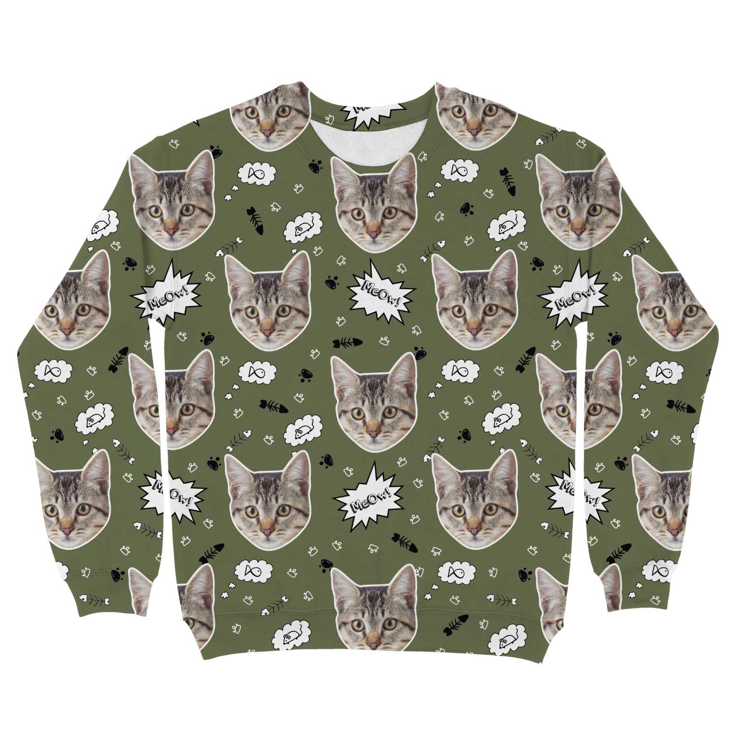Meow Cat Personalised Sweatshirt