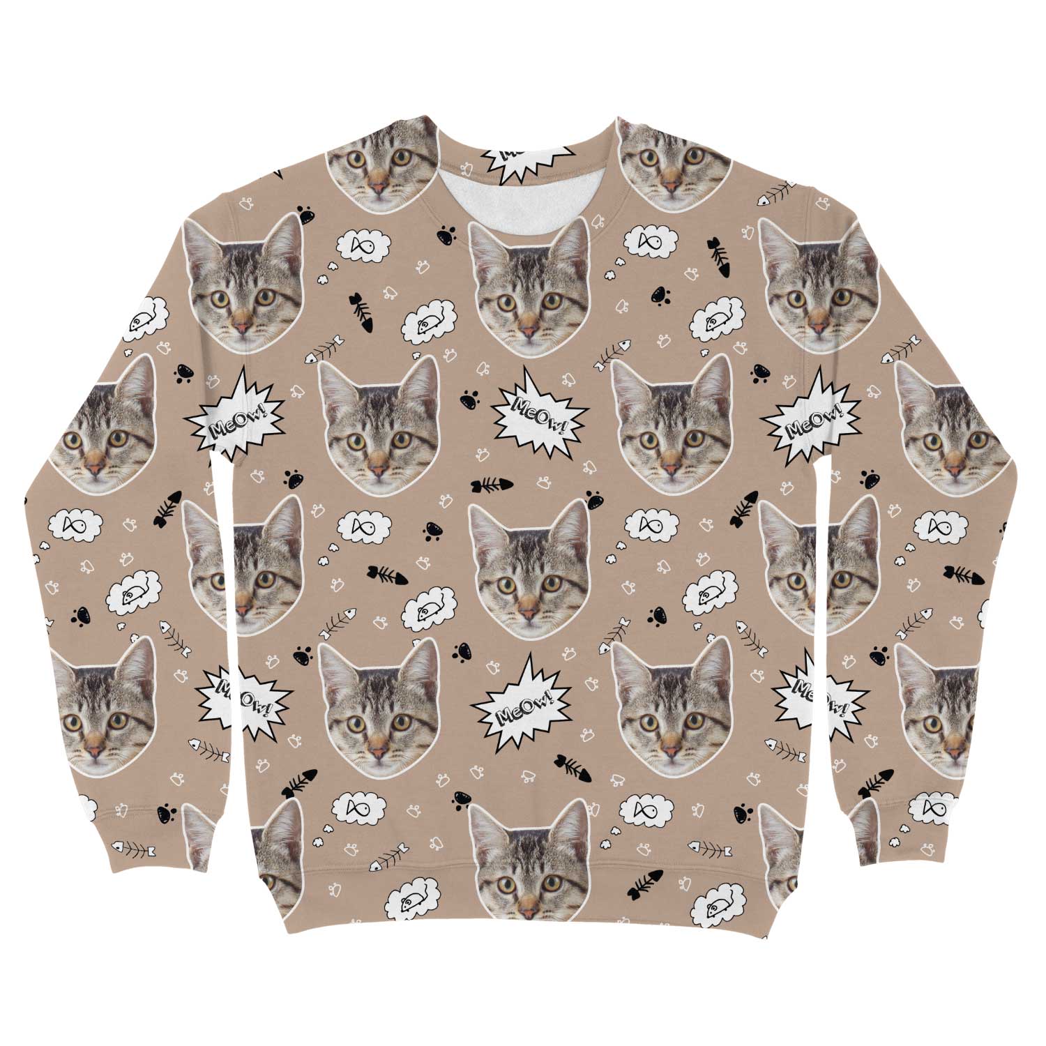 Meow Cat Personalised Sweatshirt
