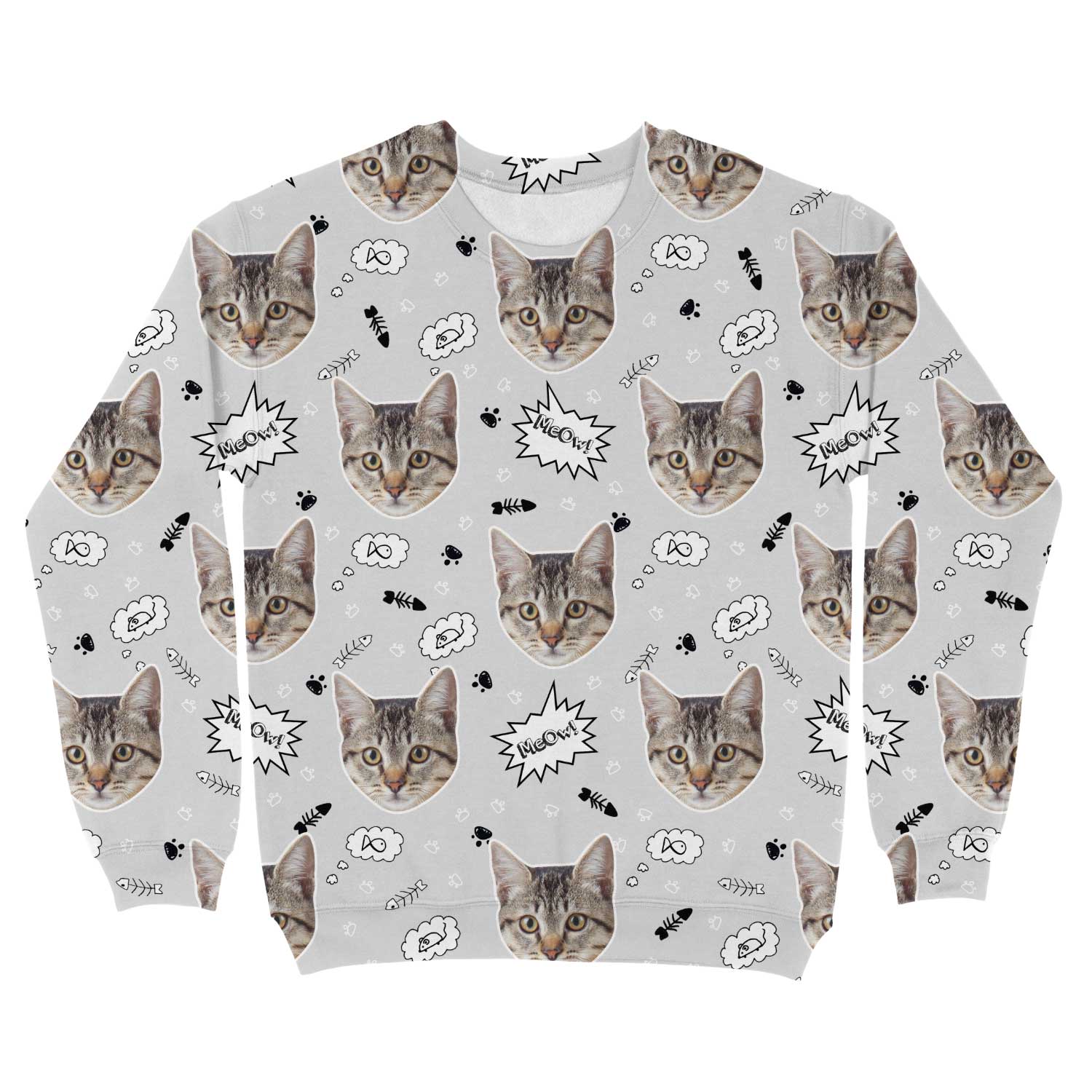 Meow Cat Personalised Sweatshirt