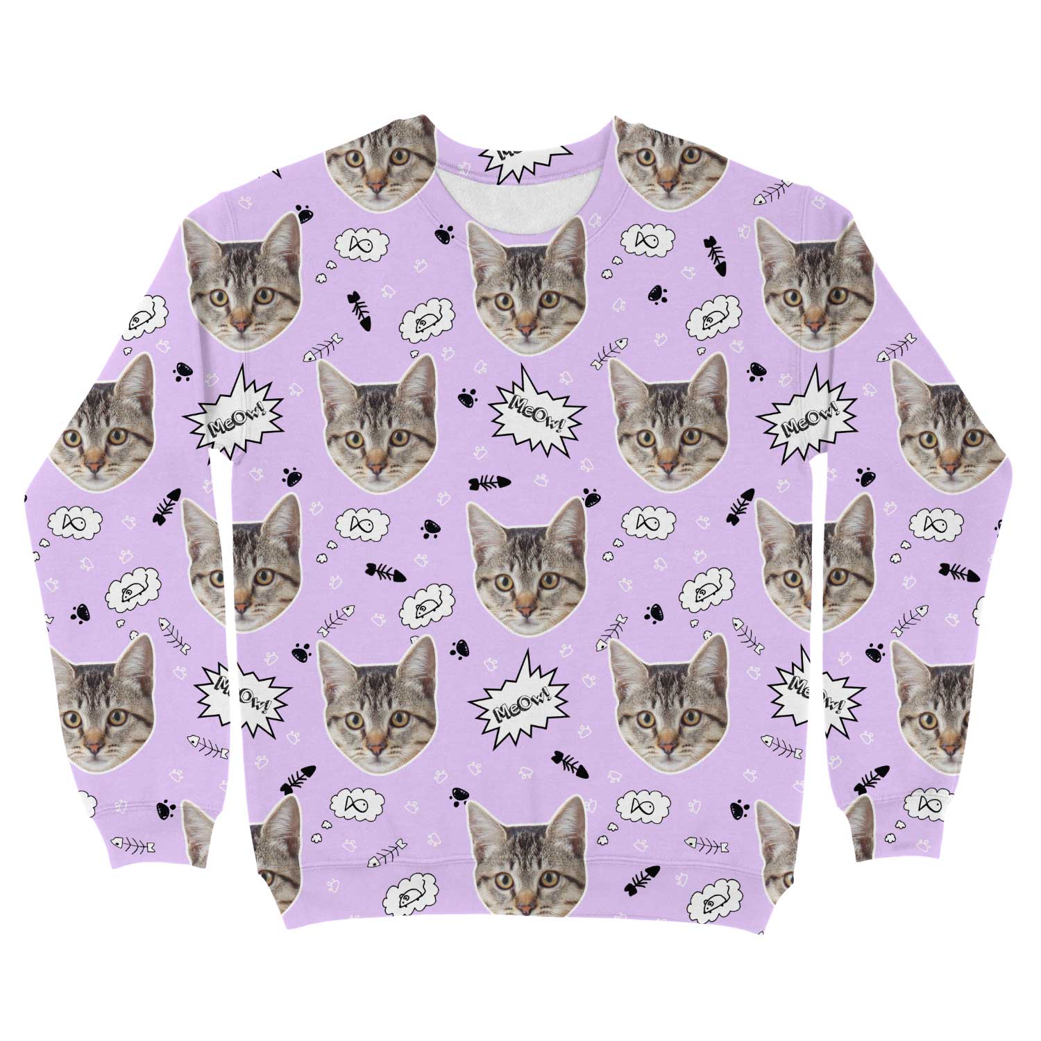 Meow Cat Personalised Sweatshirt