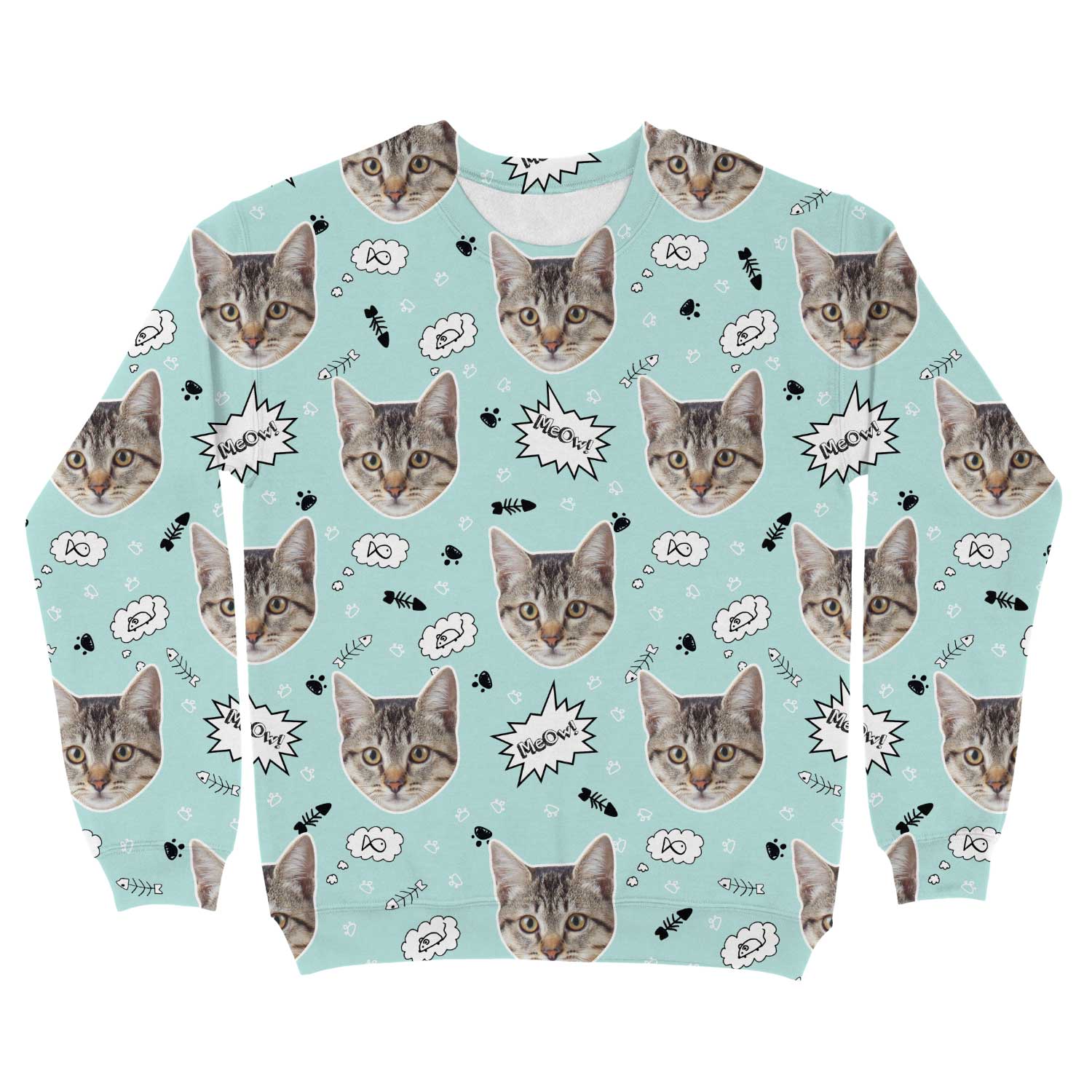 Meow Cat Personalised Sweatshirt