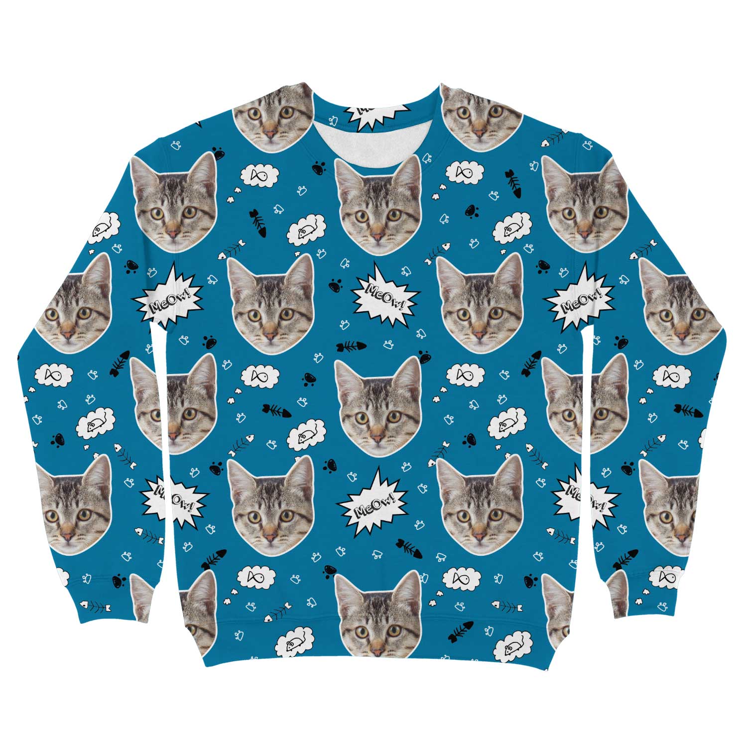 Meow Cat Personalised Sweatshirt