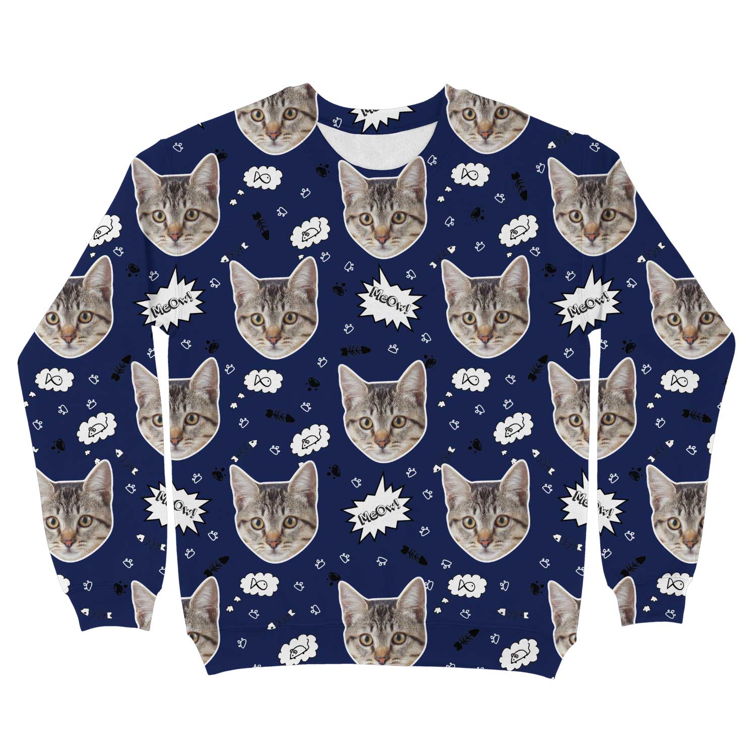 Meow Cat Personalised Sweatshirt