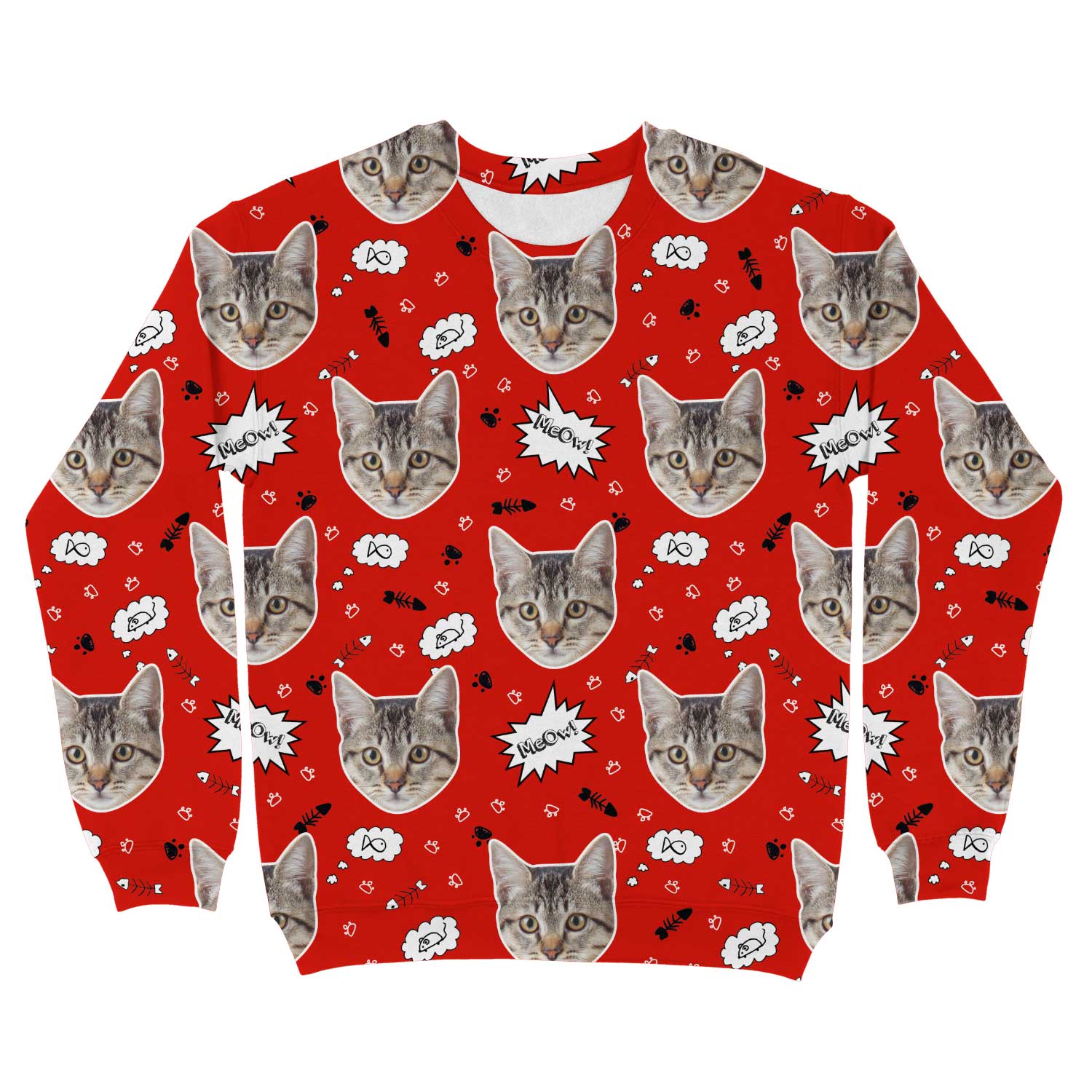 Meow Cat Personalised Sweatshirt