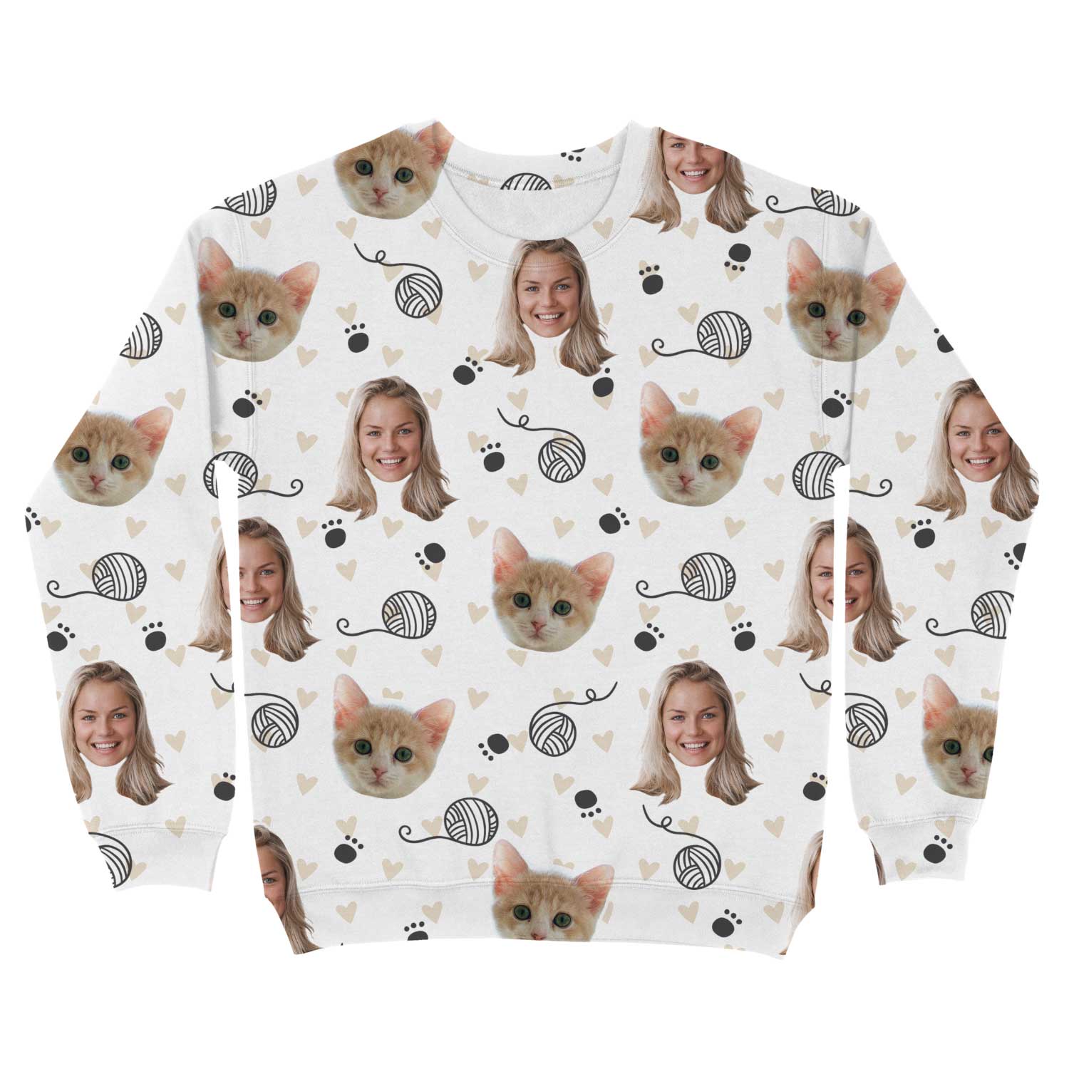 Wool & Hearts You & Your Cat Personalised Sweatshirt