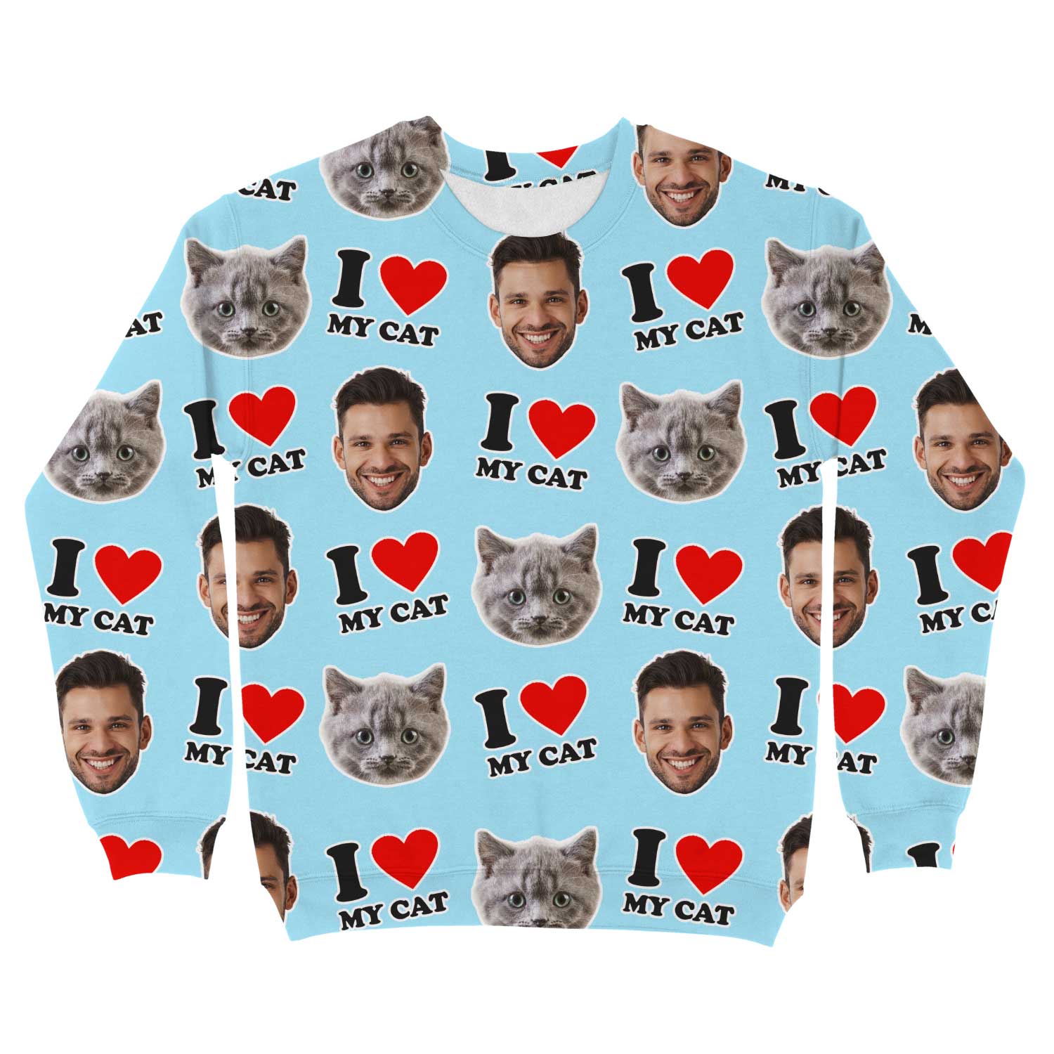 I Heart My Cat Personalised Sweatshirt