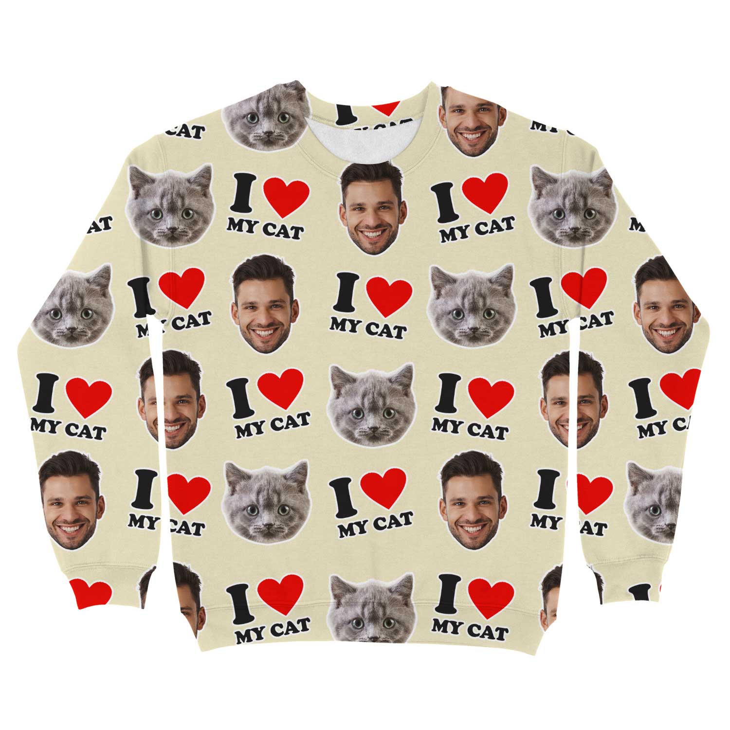 I Heart My Cat Personalised Sweatshirt