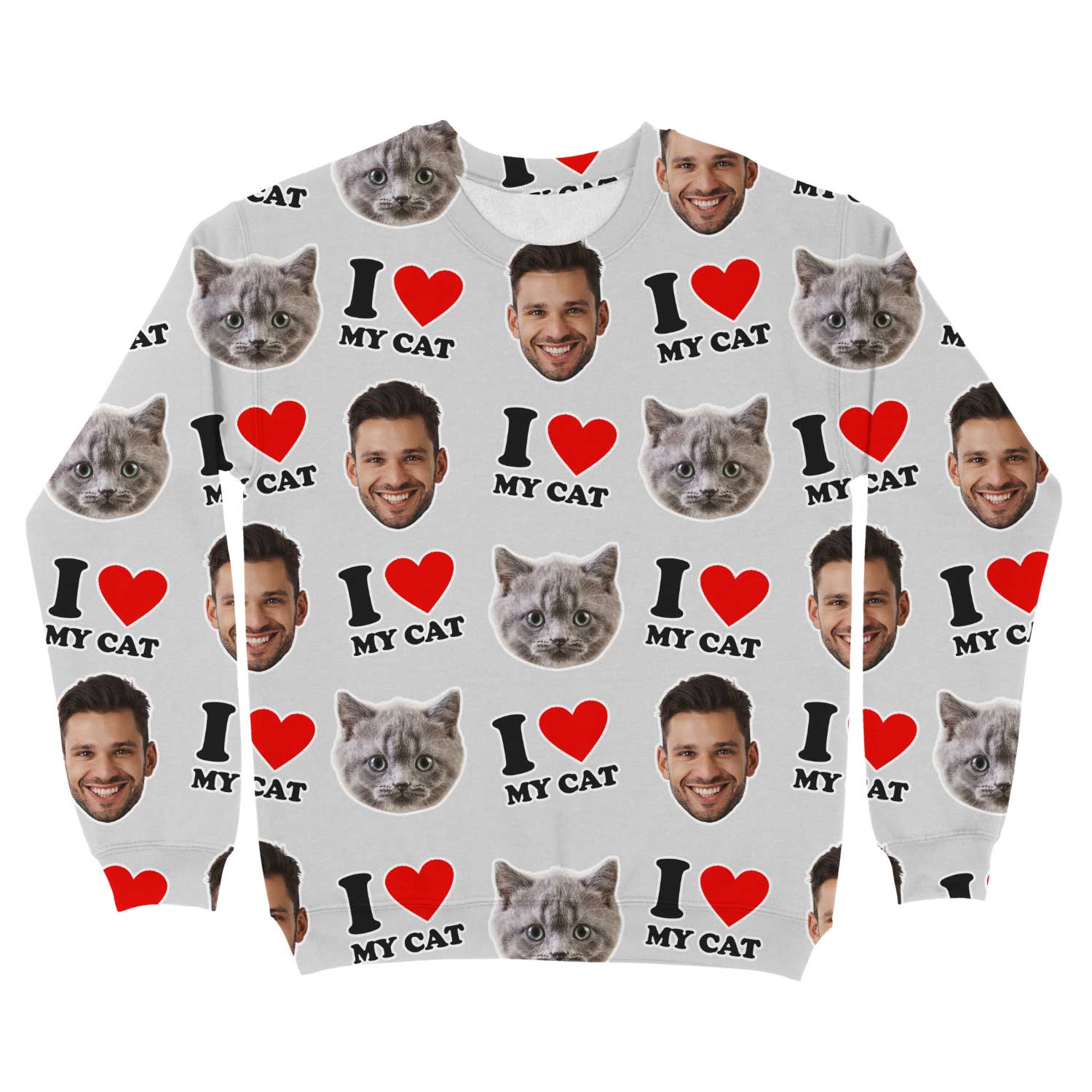 I Heart My Cat Personalised Sweatshirt