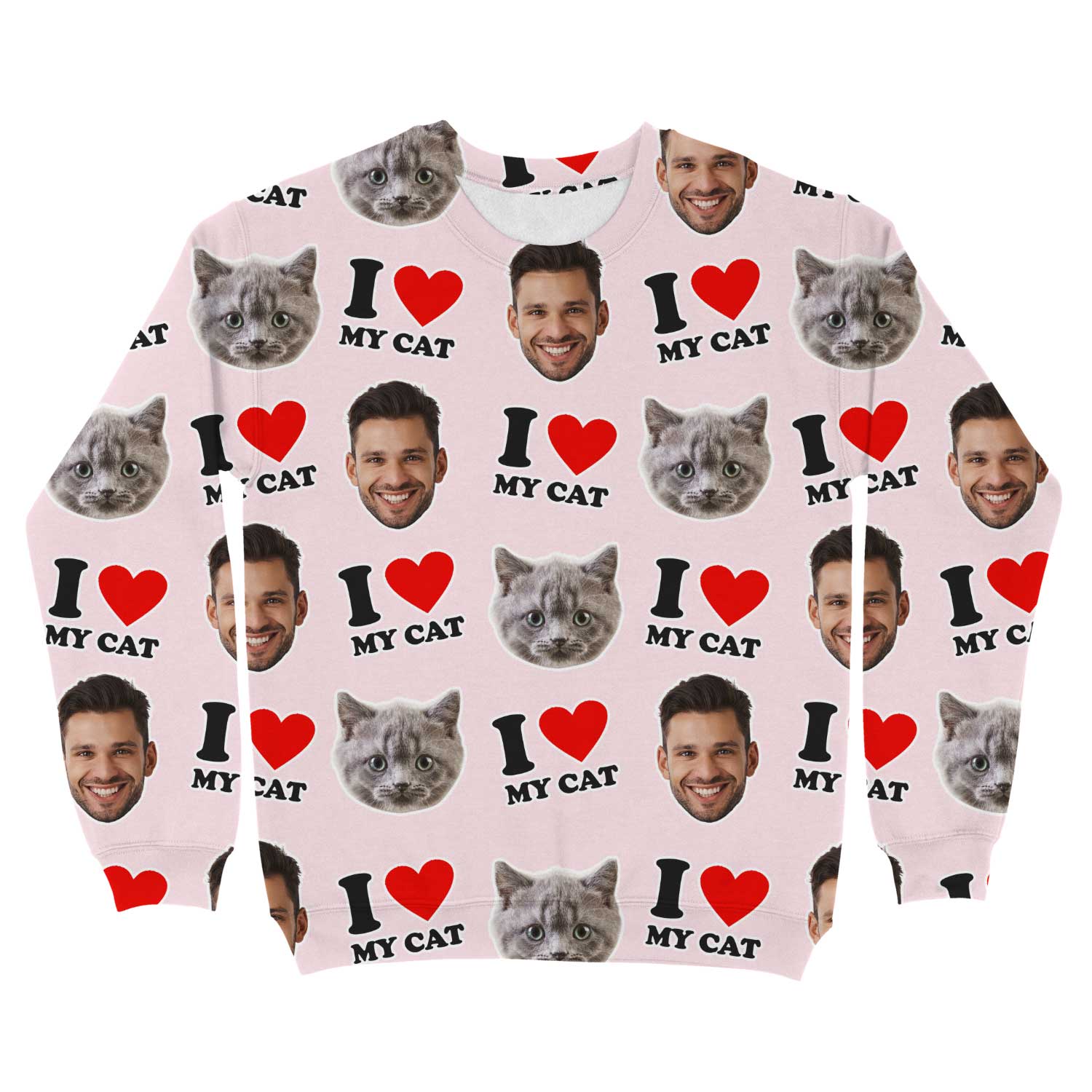 I Heart My Cat Personalised Sweatshirt