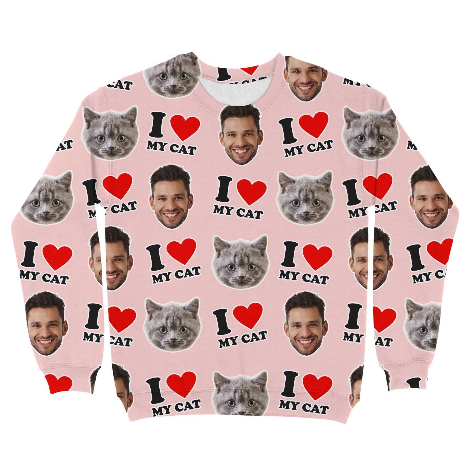 I Heart My Cat Personalised Sweatshirt