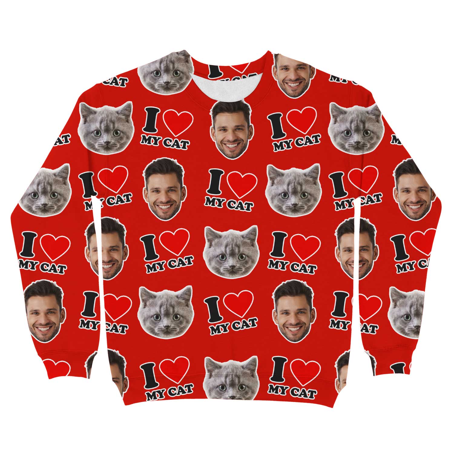 I Heart My Cat Personalised Sweatshirt