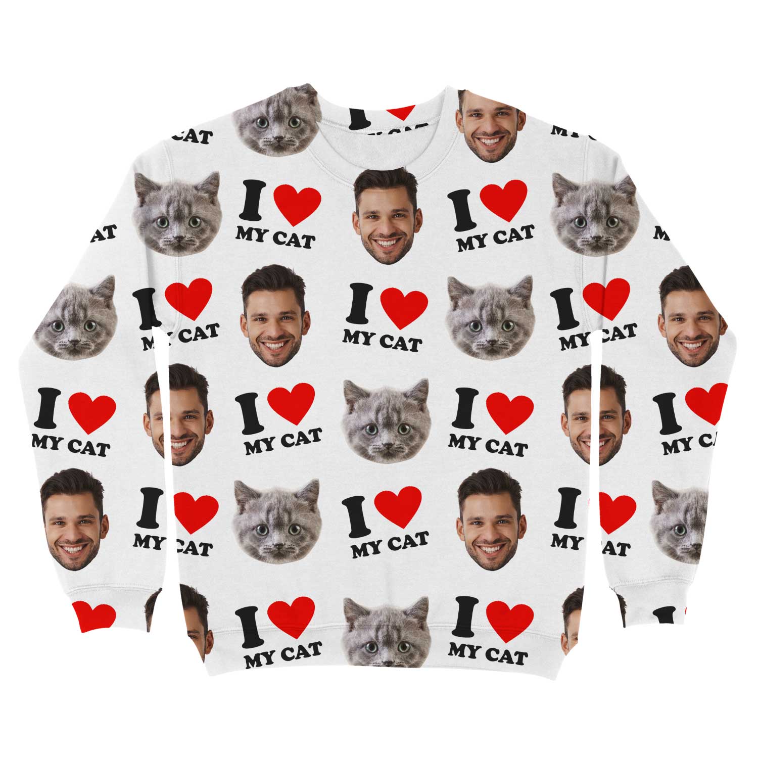 I Heart My Cat Personalised Sweatshirt
