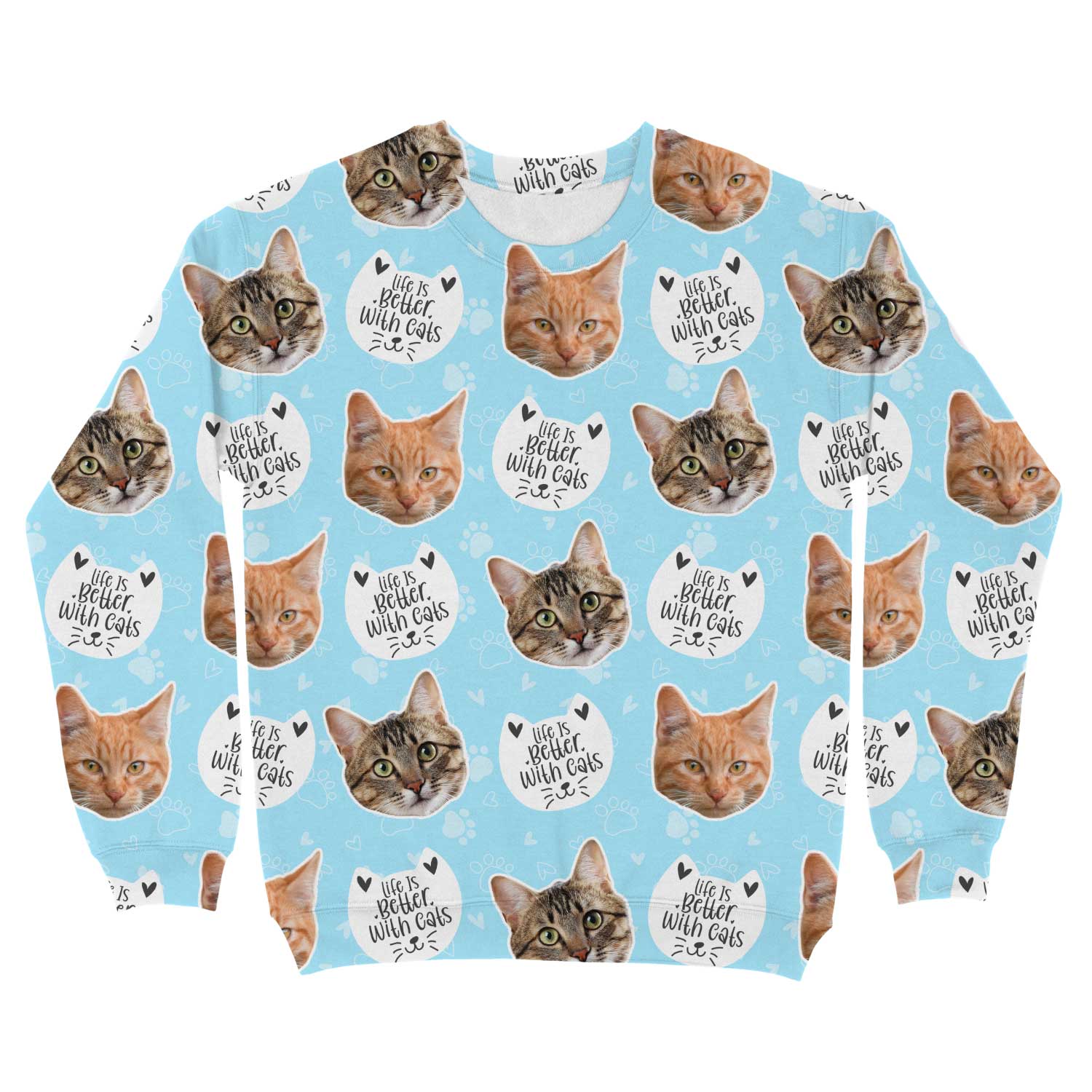 Life Is Better With Cats Personalised Sweatshirt