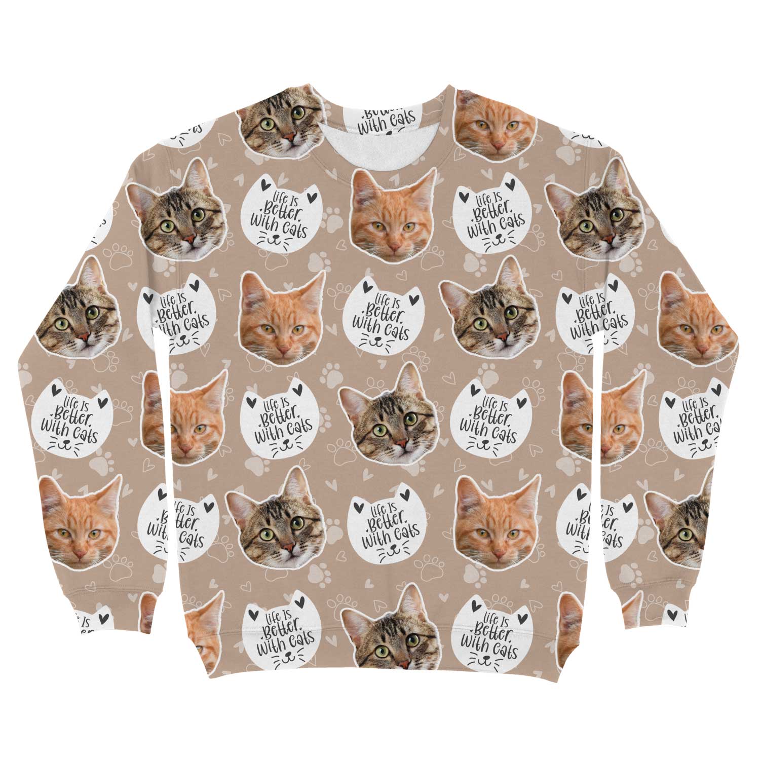 Life Is Better With Cats Personalised Sweatshirt