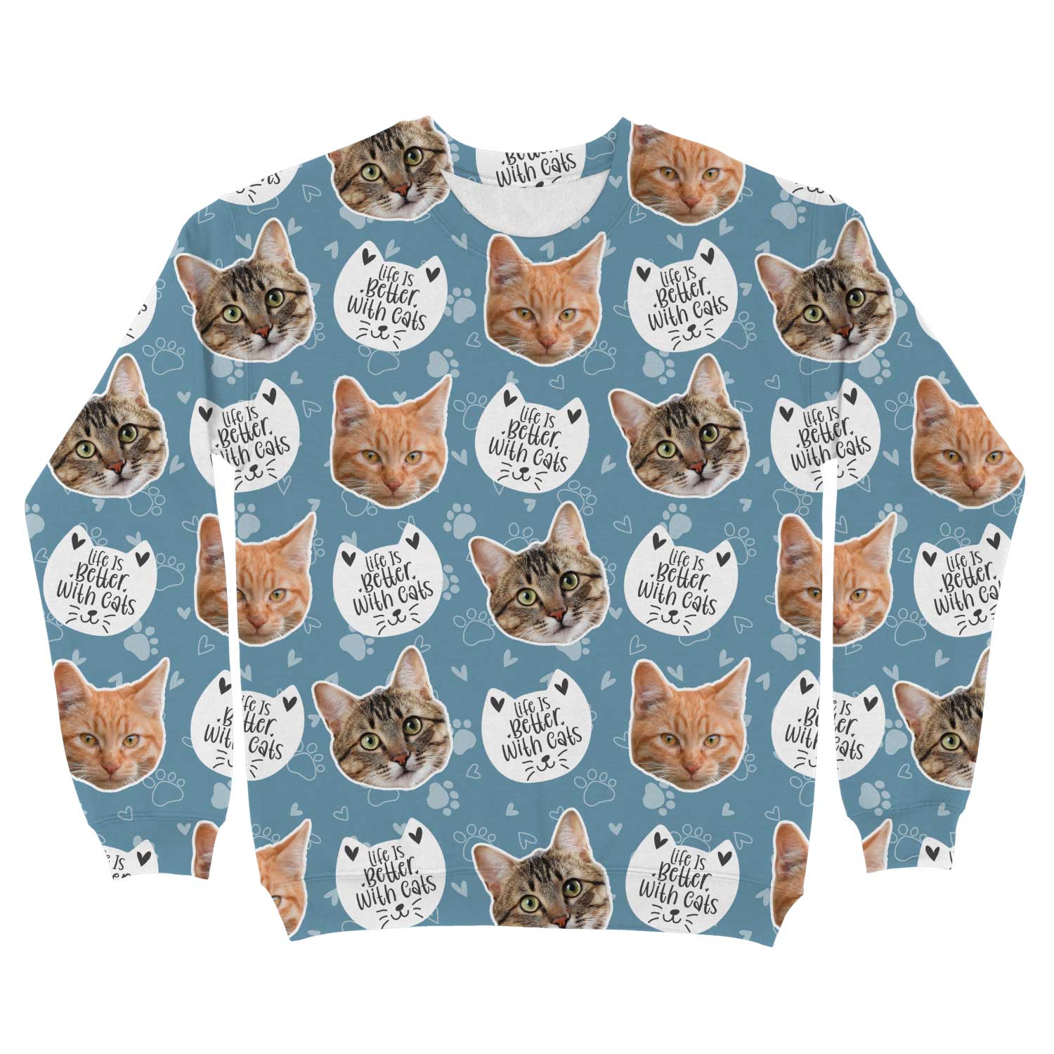 Life Is Better With Cats Personalised Sweatshirt