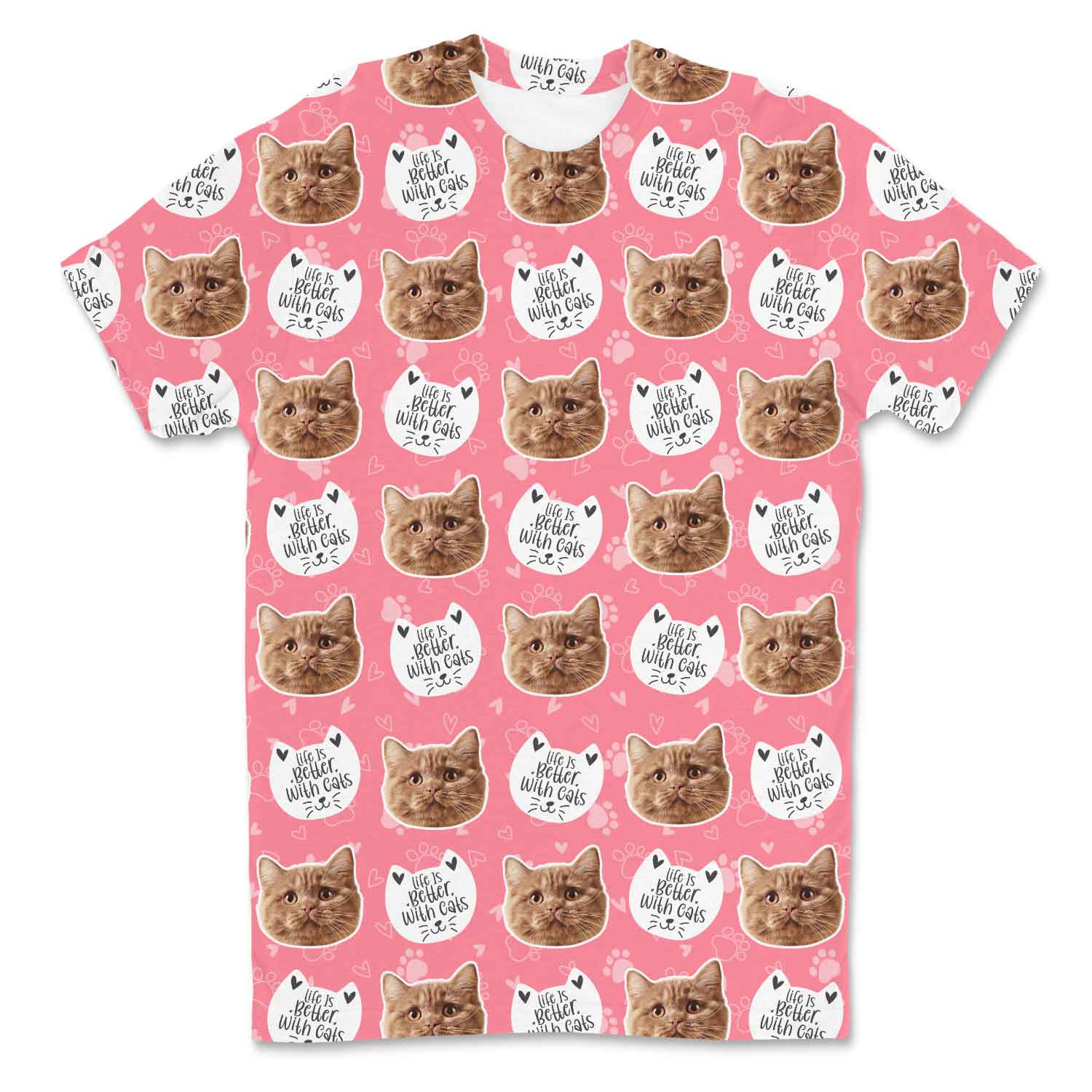 Life Is Better With Cats Custom T-Shirt