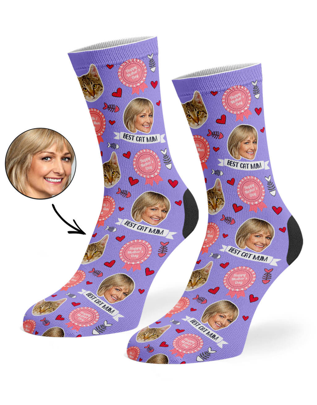 Custom Best Cat Mum Socks